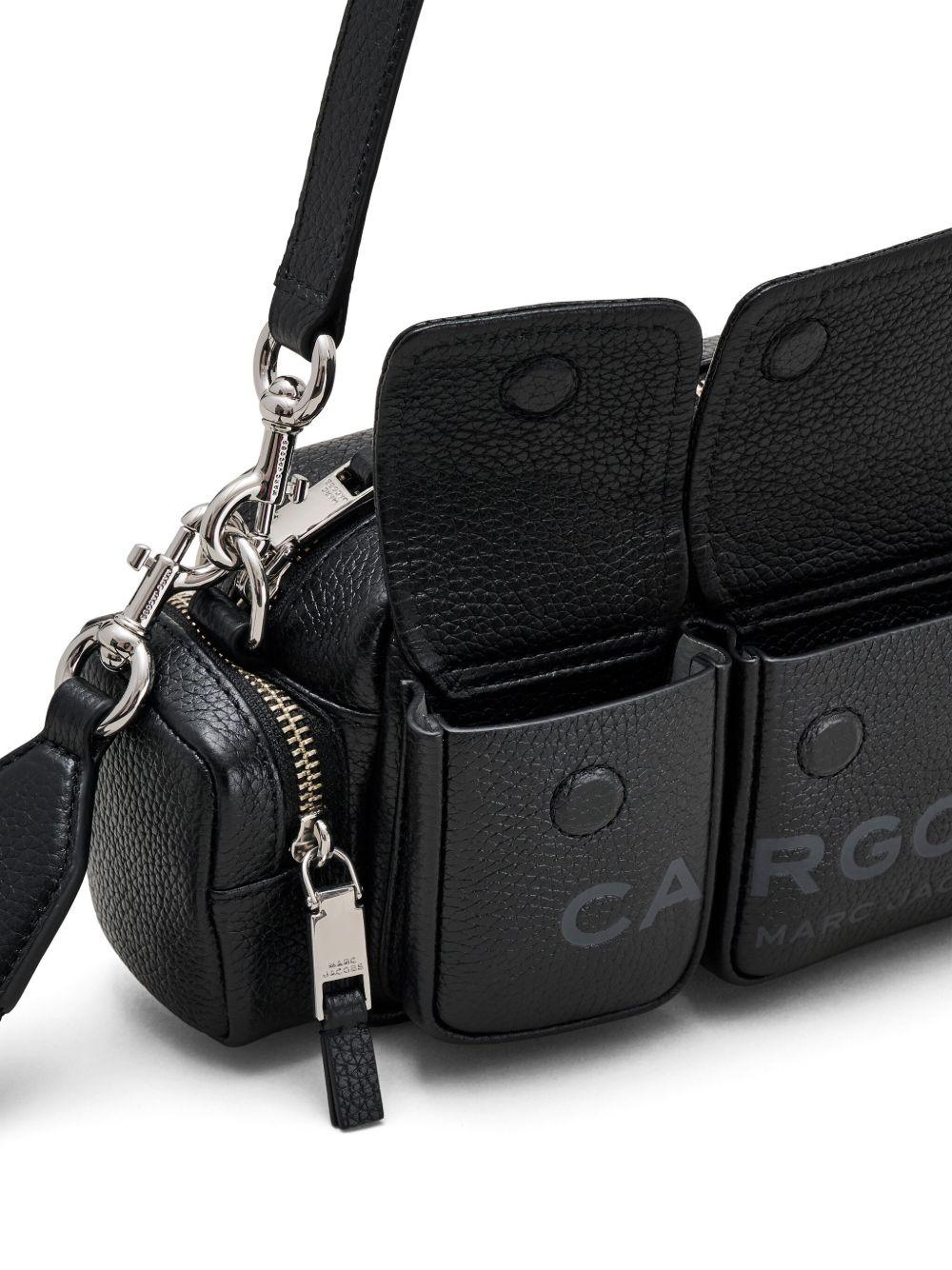 MARC JACOBS Borsa a spalla 'The Leather Cargo Bag' in pelle nera