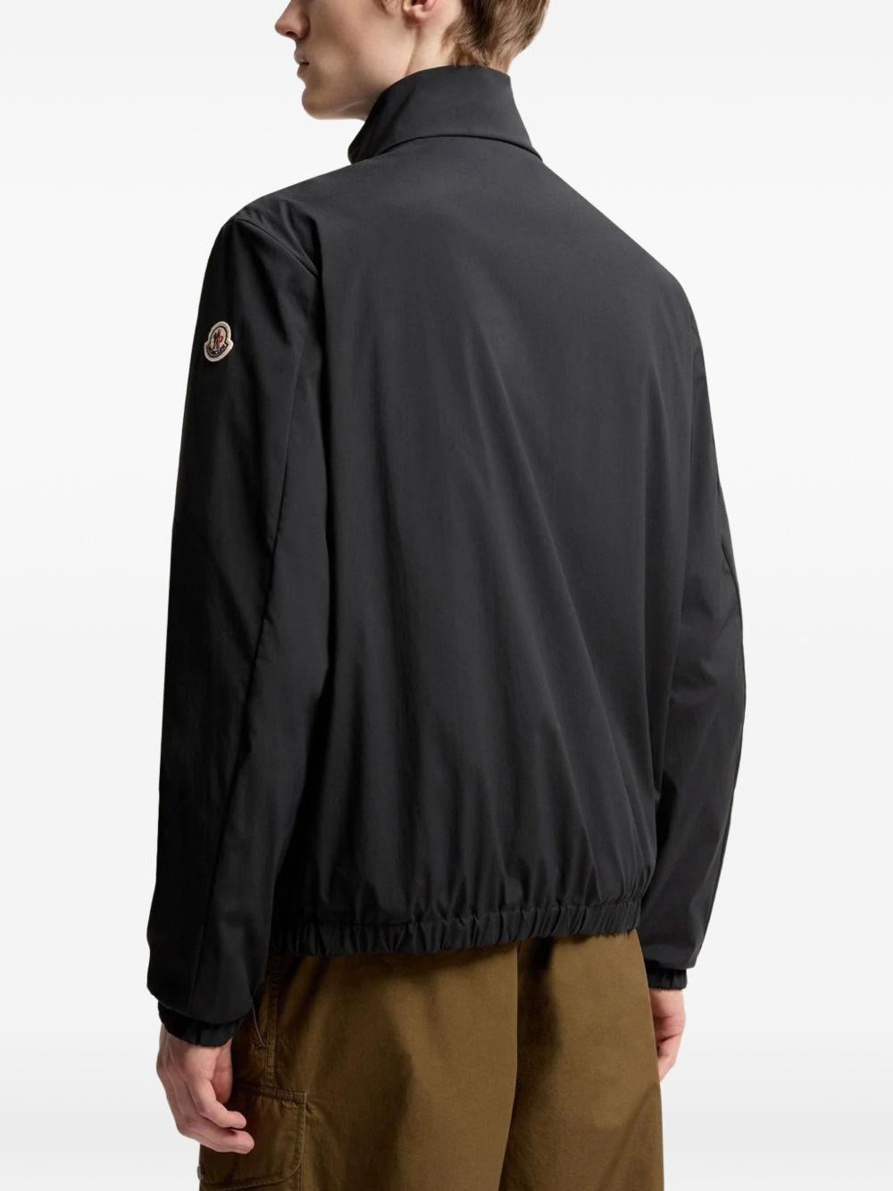 MONCLER Giacca Danby nera con zip e patch logo