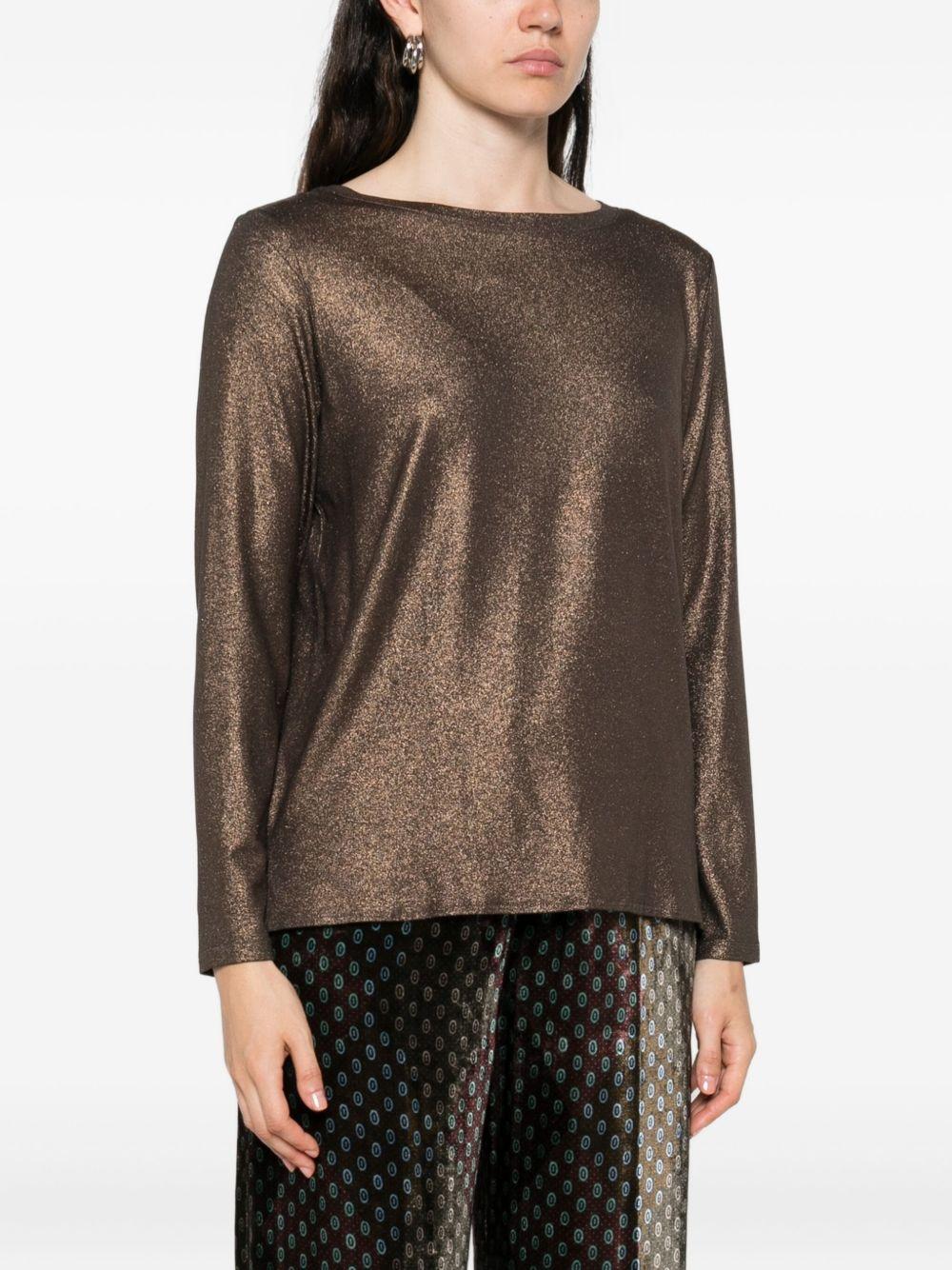 MAJESTIC FILATURES Maglia girocollo marrone