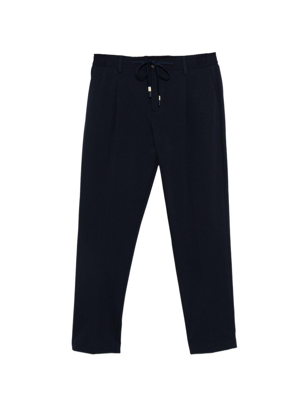 DANIELE ALESSANDRINI Pantaloni con coulisse in vita blu navy