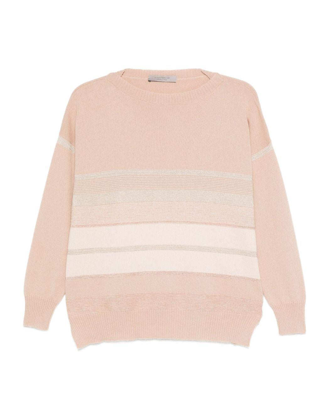 D EXTERIOR Maglia girocollo rosa chiaro