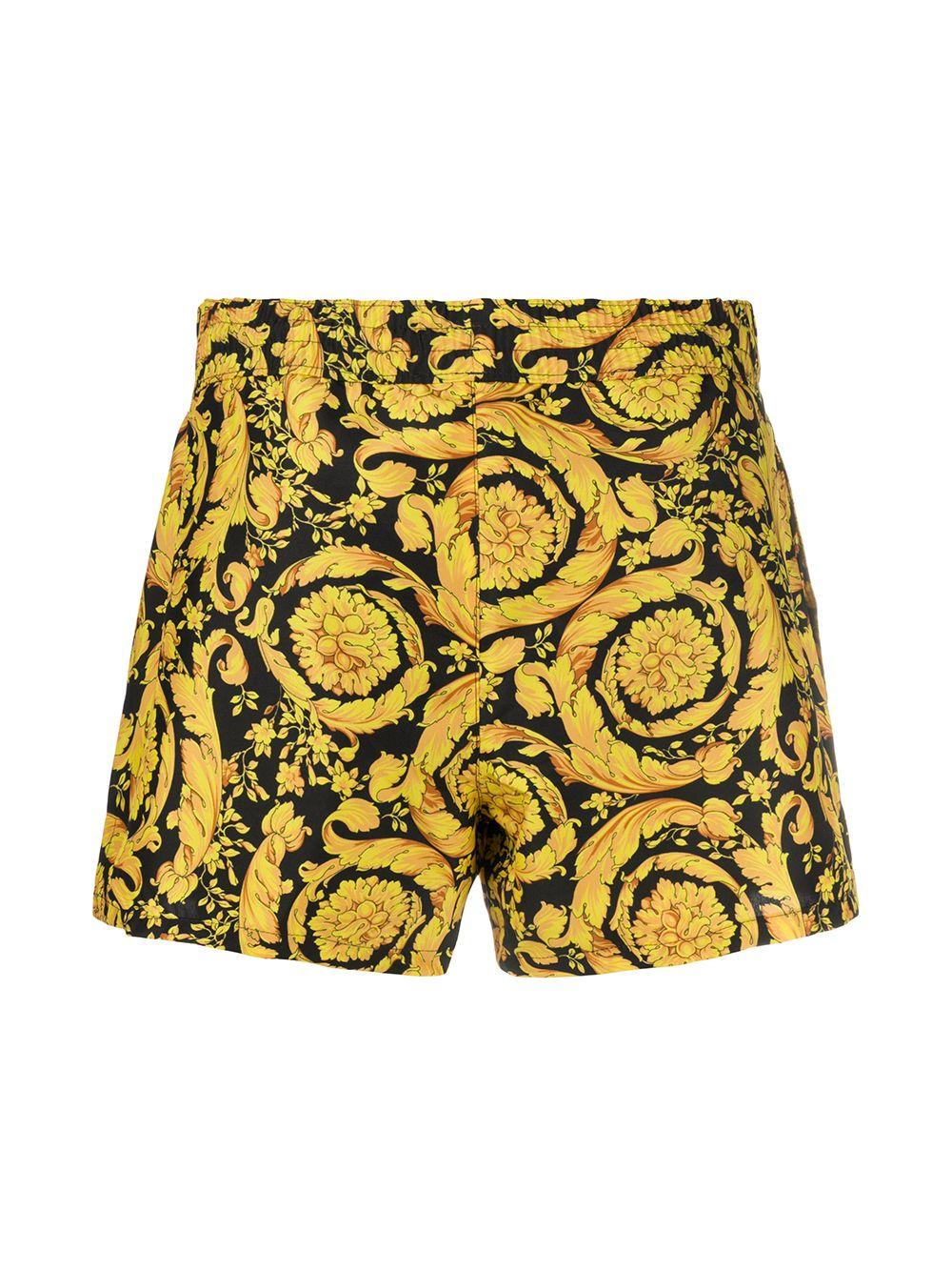 VERSACE Costume da bagno nero Barocco
