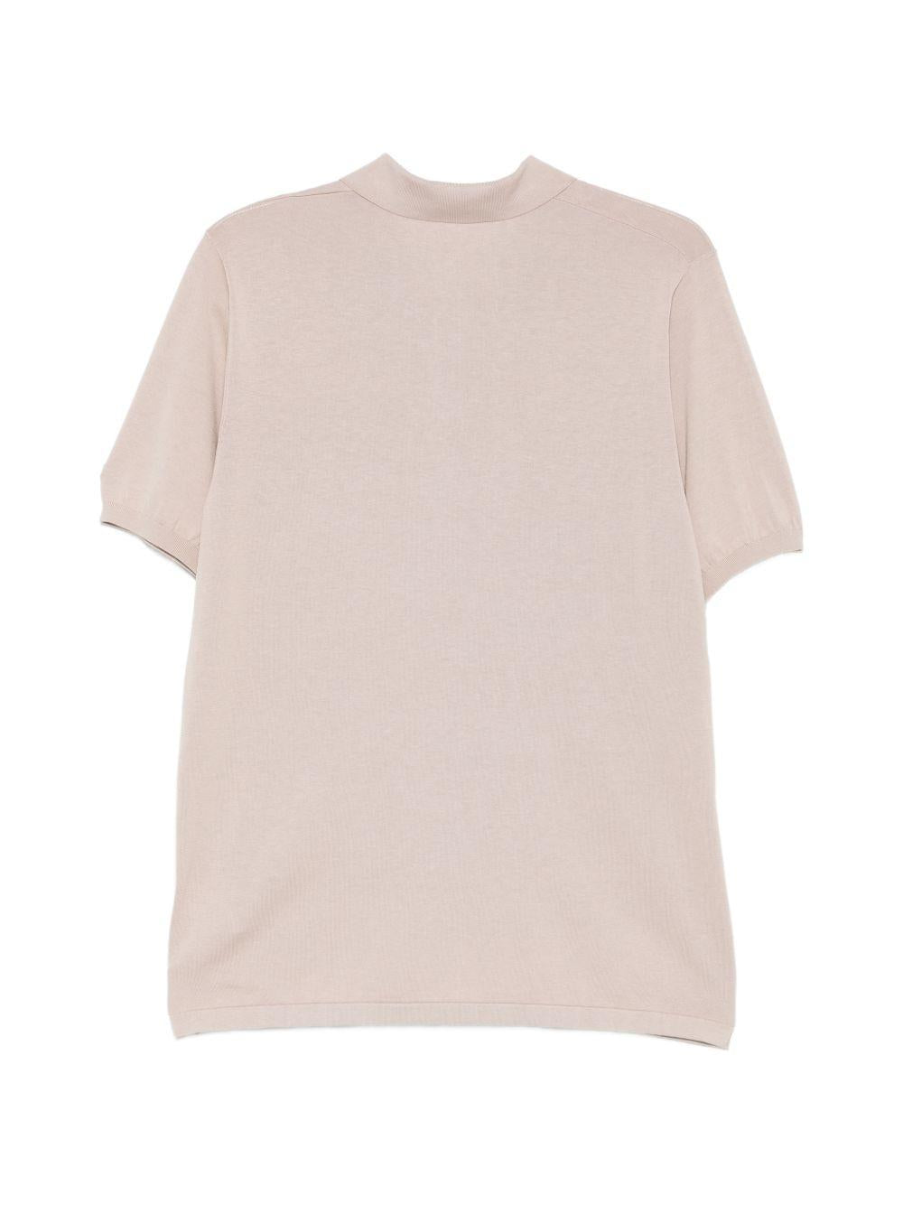 MC2 SAINT BARTH Polo Sloan in cotone misto seta color tortora