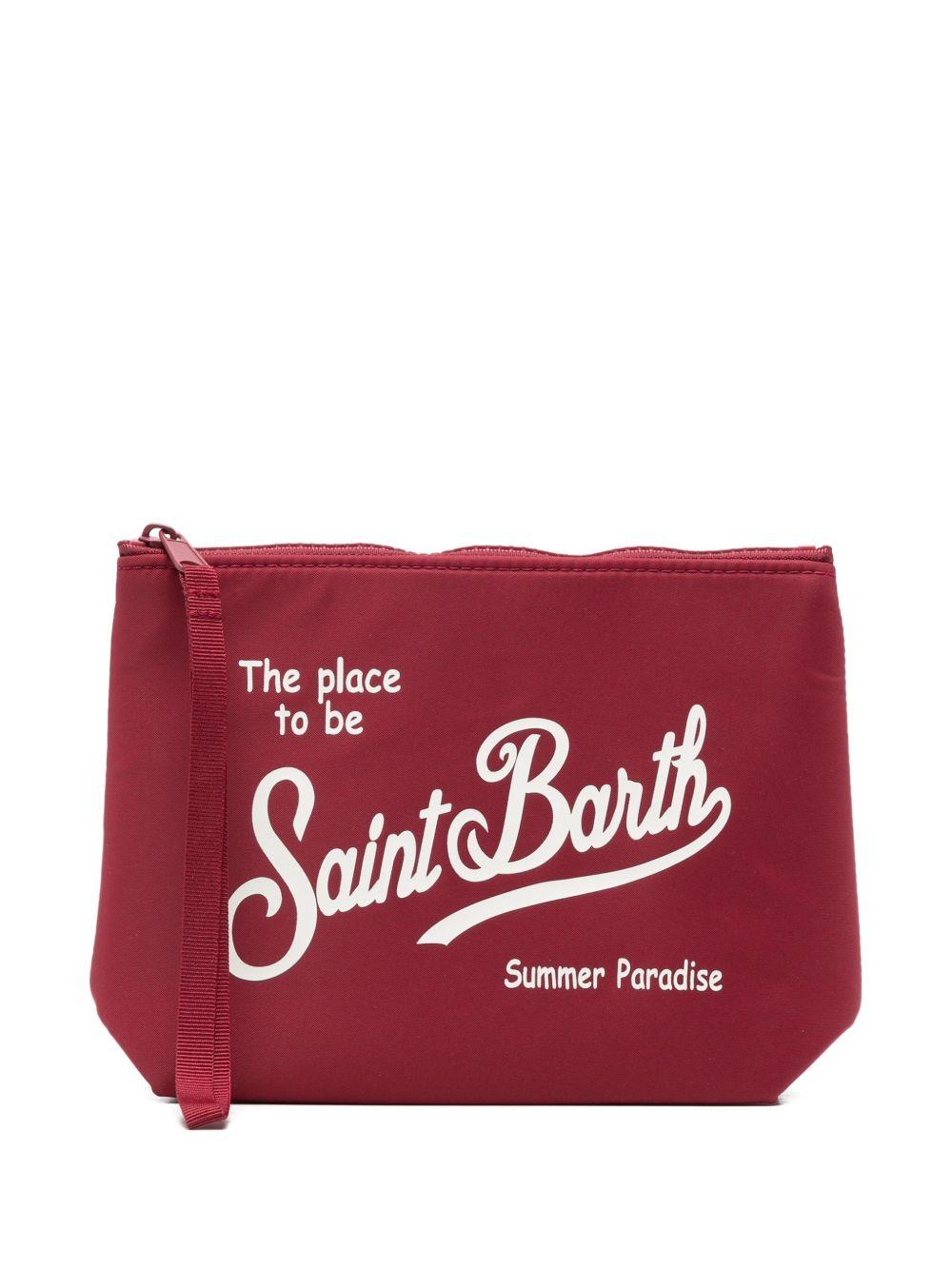MC2 SAINT BARTH Pochette Aline in nylon rosso scuro