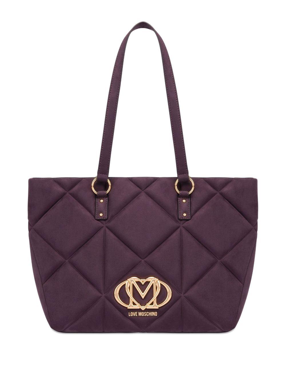 LOVE MOSCHINO Borsa shopping trapuntata viola