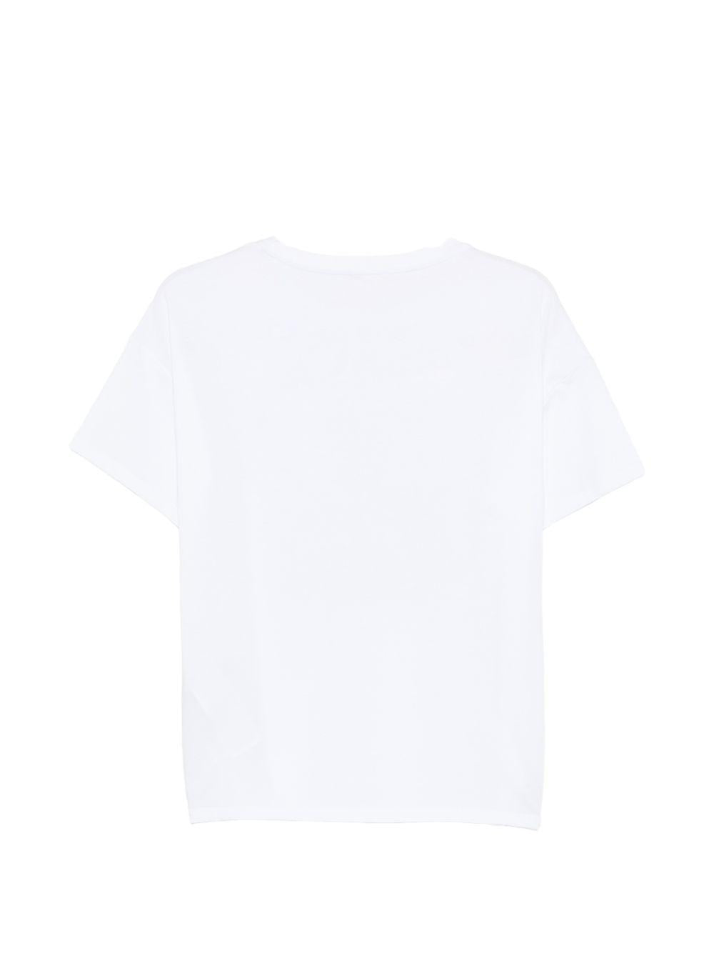 LIUJO T-shirt in cotone nero con stampa