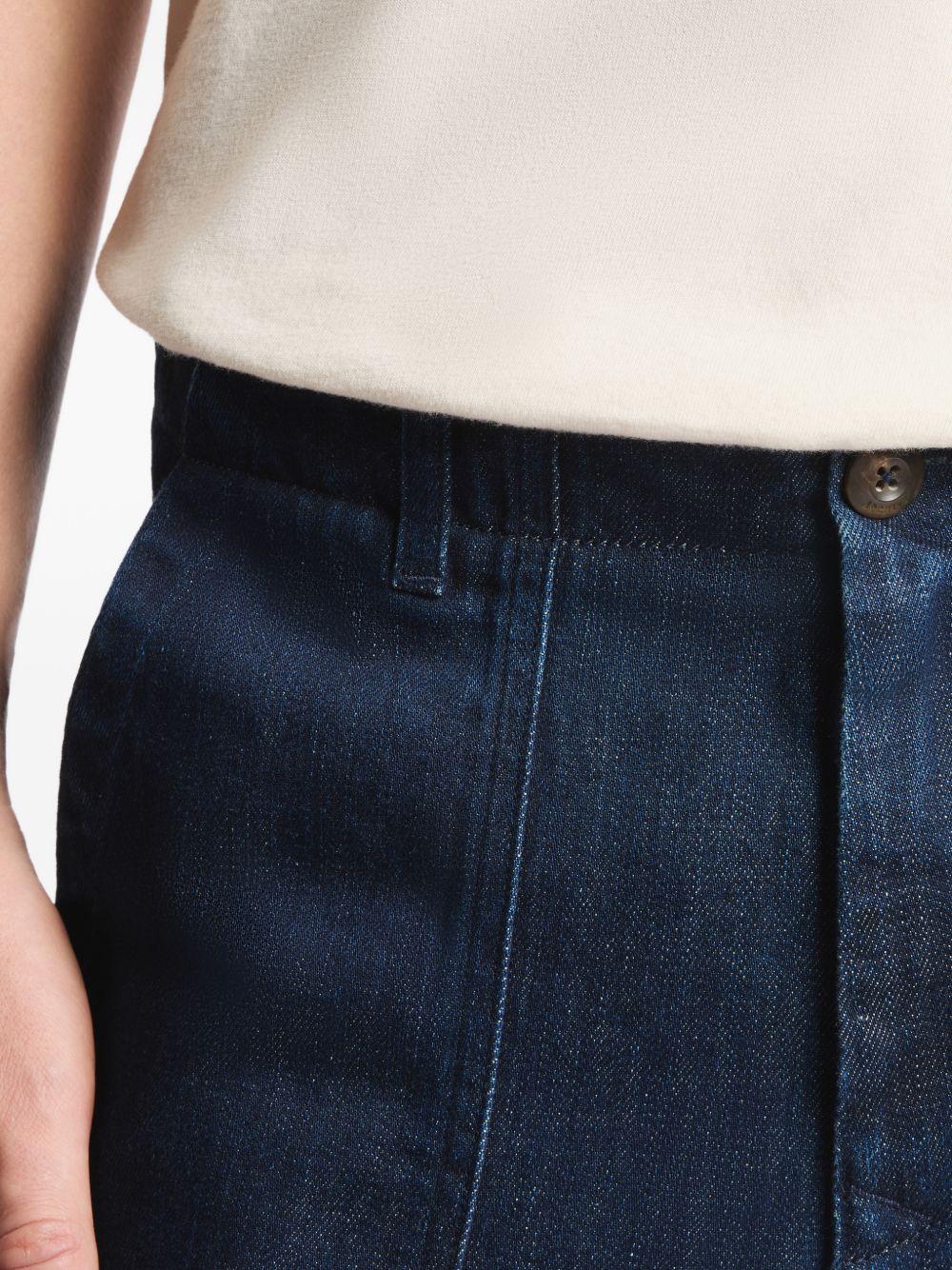 FAY Pantaloni in cotone effetto jeans blu scuro