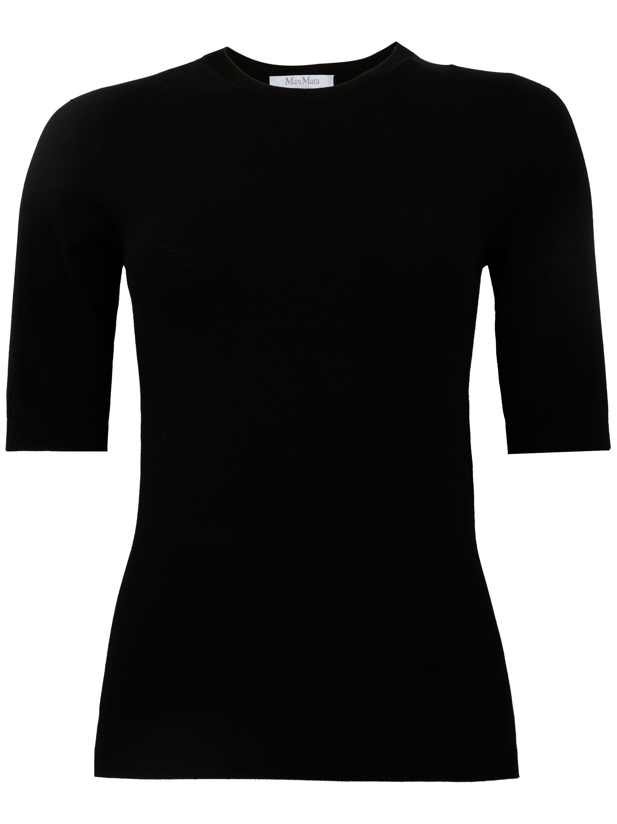 MAX MARA Maglia nera girocollo Sottano con maniche a 3/4