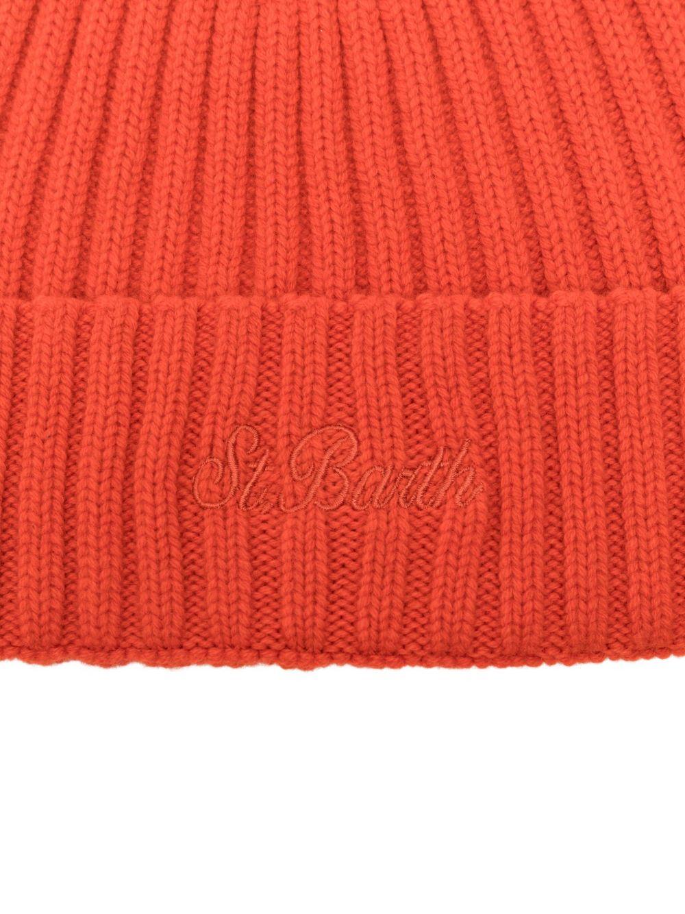 MC2 SAINT BARTH Cappello Wengen Wool arancione a coste