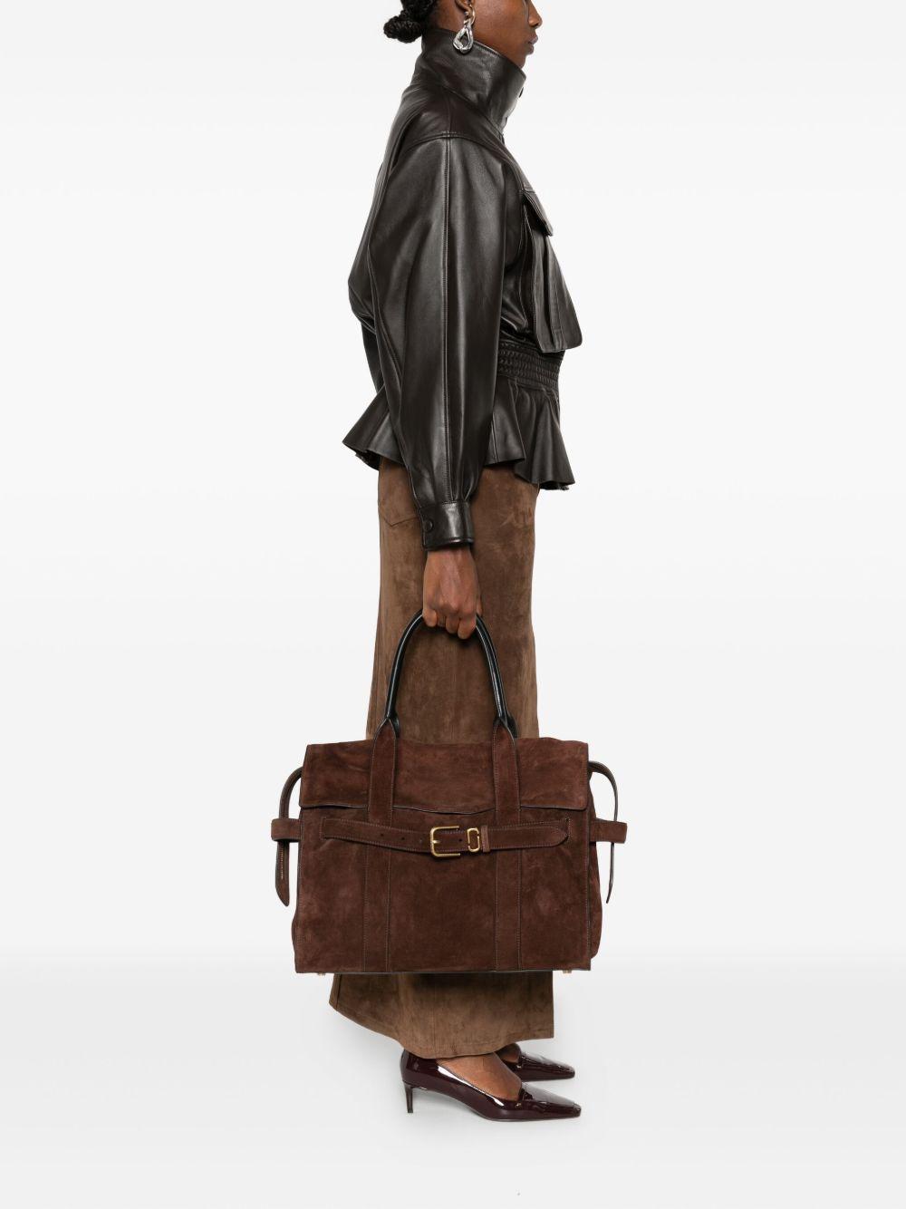 MARC JACOBS Borsa 'The Suede Dakota Tote' in pelle marrone