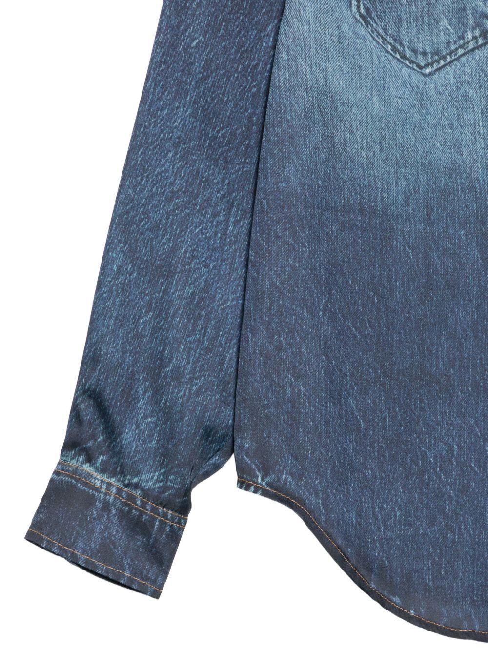 LIUJO Camicia a maniche lunghe in denim