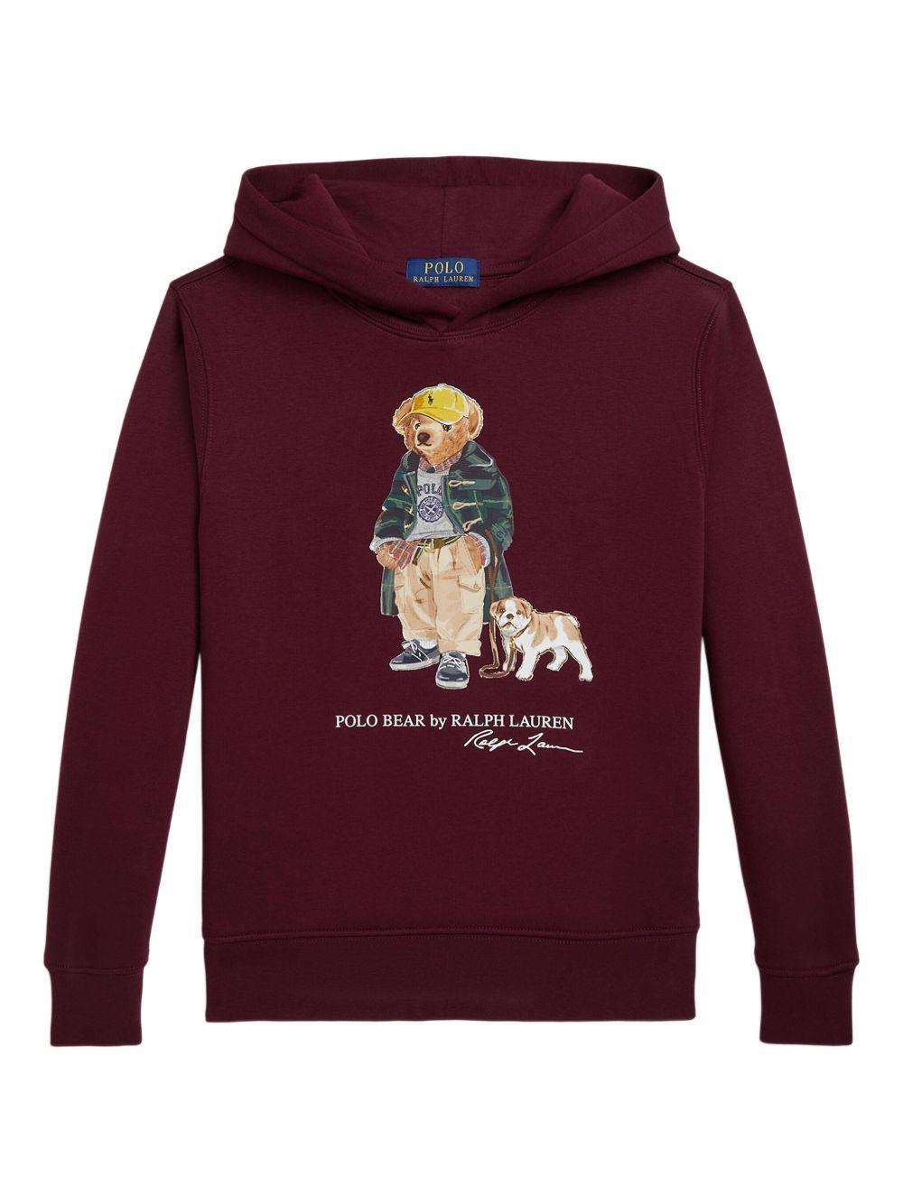 POLO RALPH LAUREN Felpa con cappuccio e stampa Polo Bear