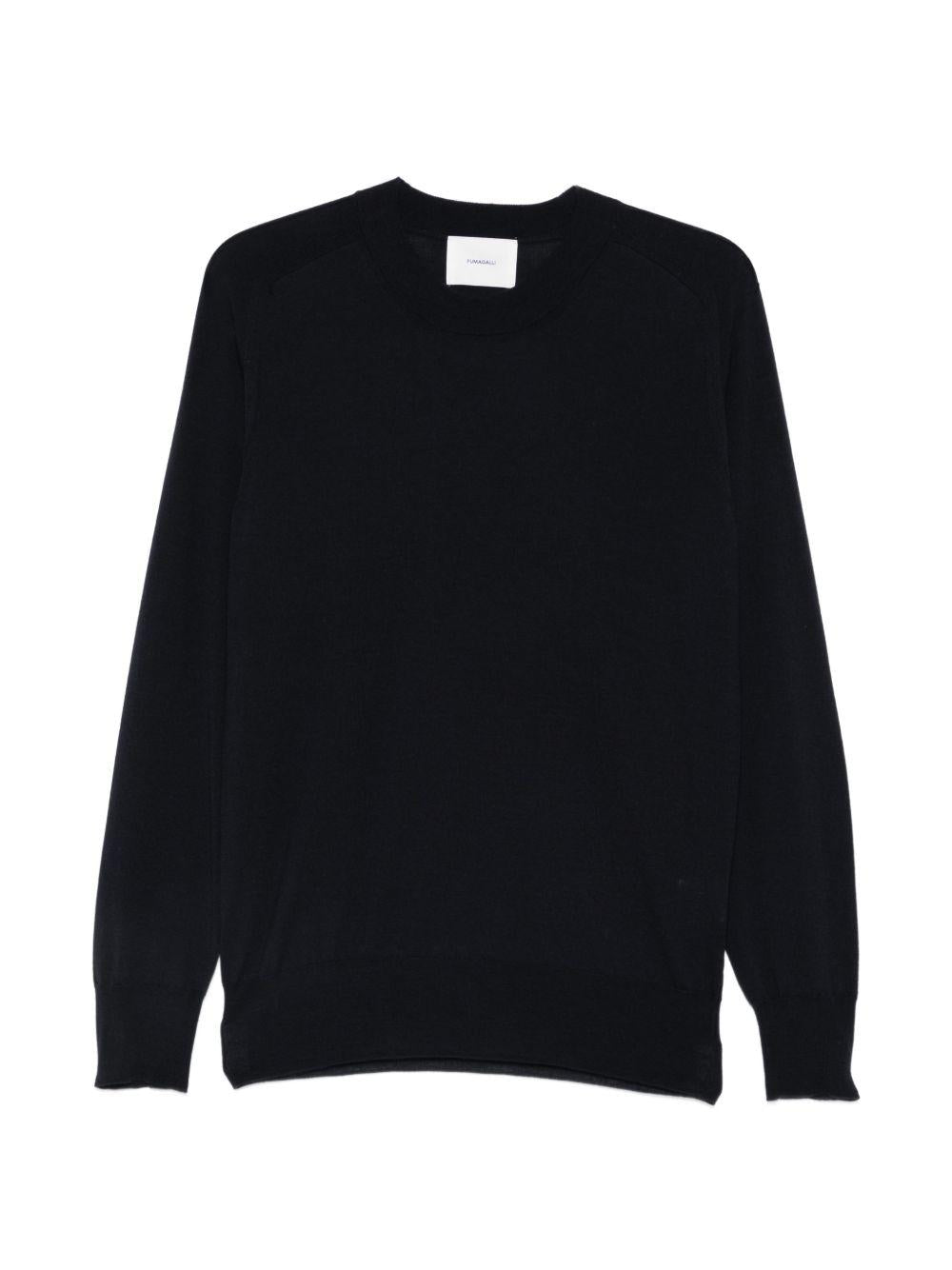FUMAGALLI Maglia girocollo Mavy in lana merino blu