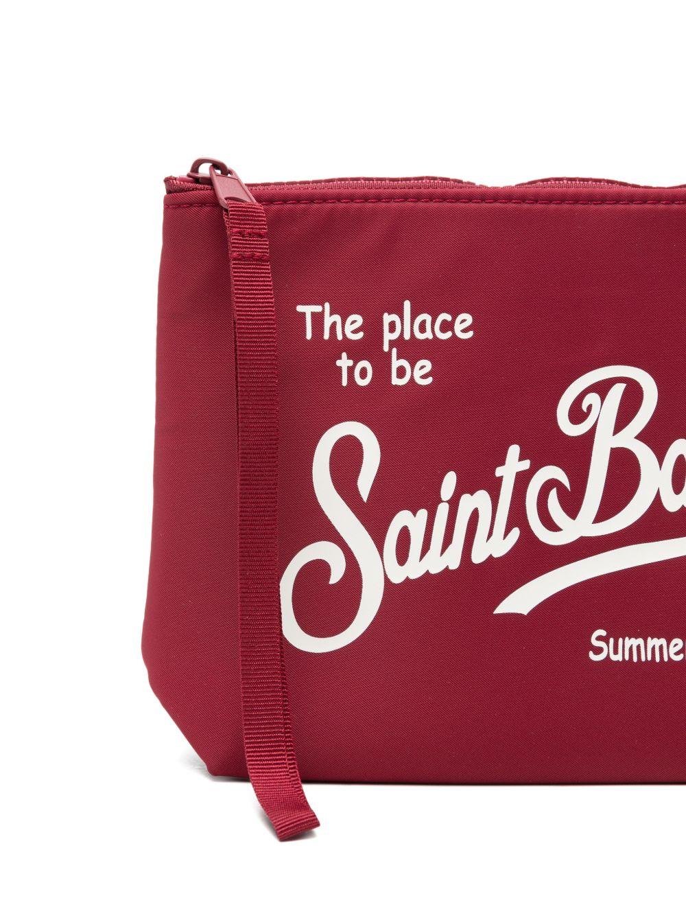MC2 SAINT BARTH Pochette Aline in nylon rosso scuro