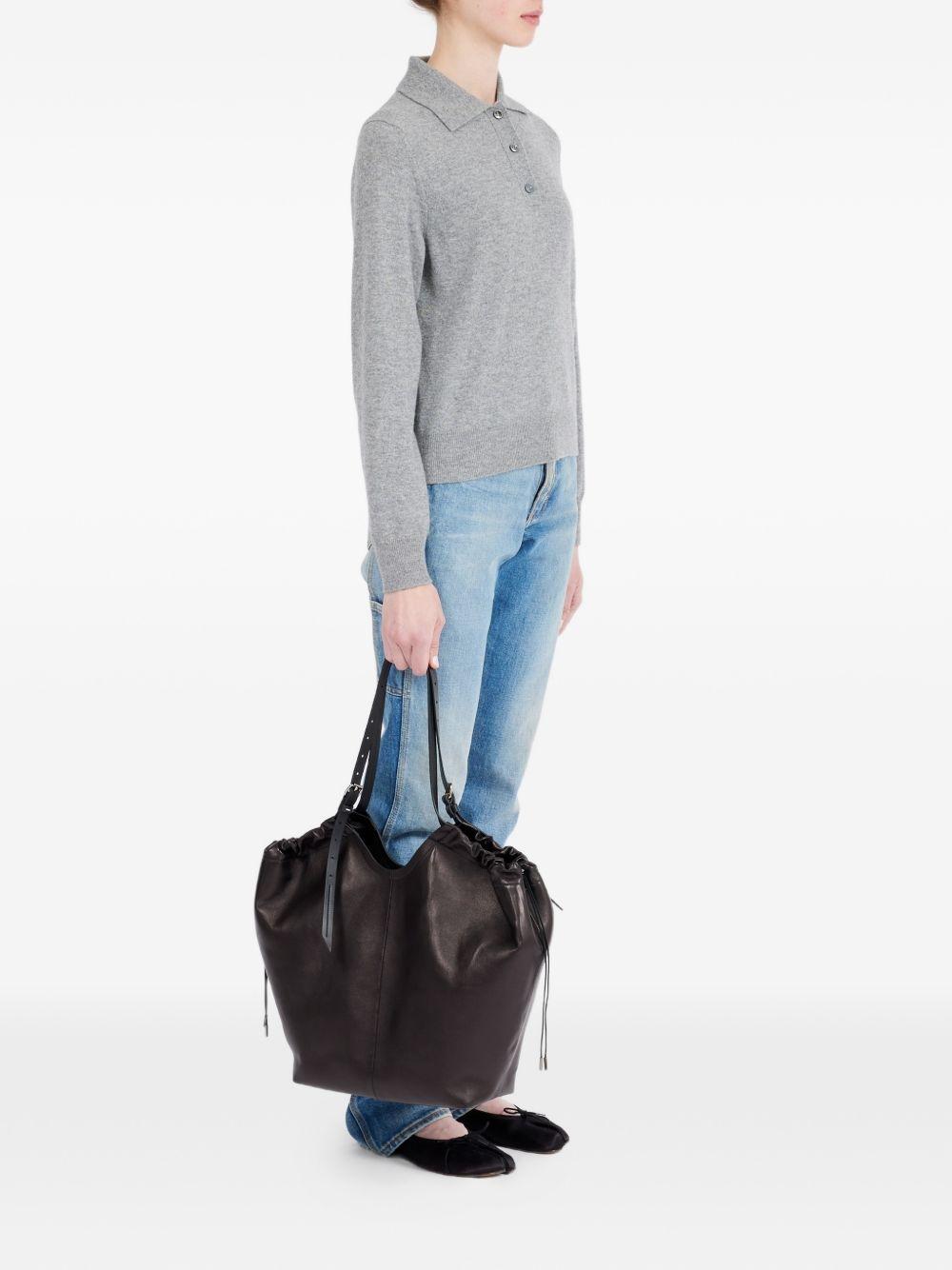 MAISON MARGIELA Borsa tote nera con coulisse