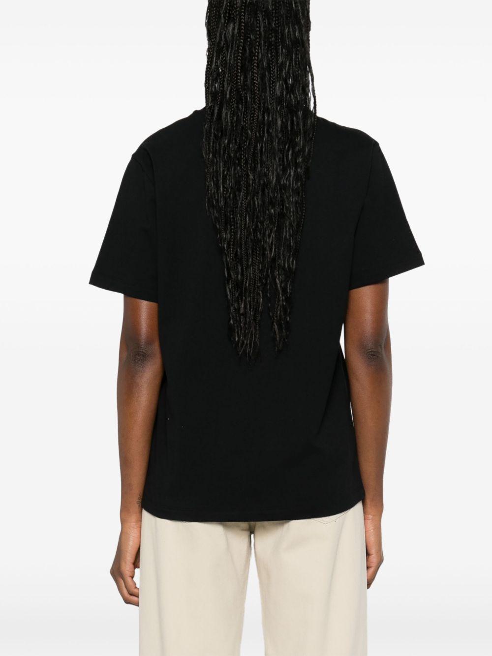 COPERNI T-shirt 'Logo Boxy' in cotone nero con logo bianco