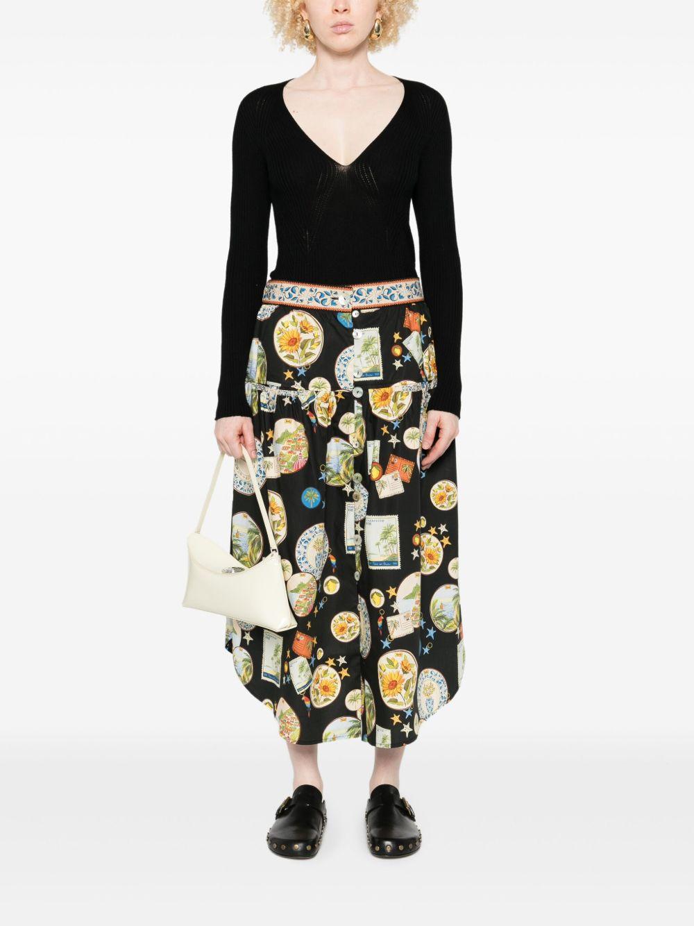 TWINSET Maglia nera con scollo a V