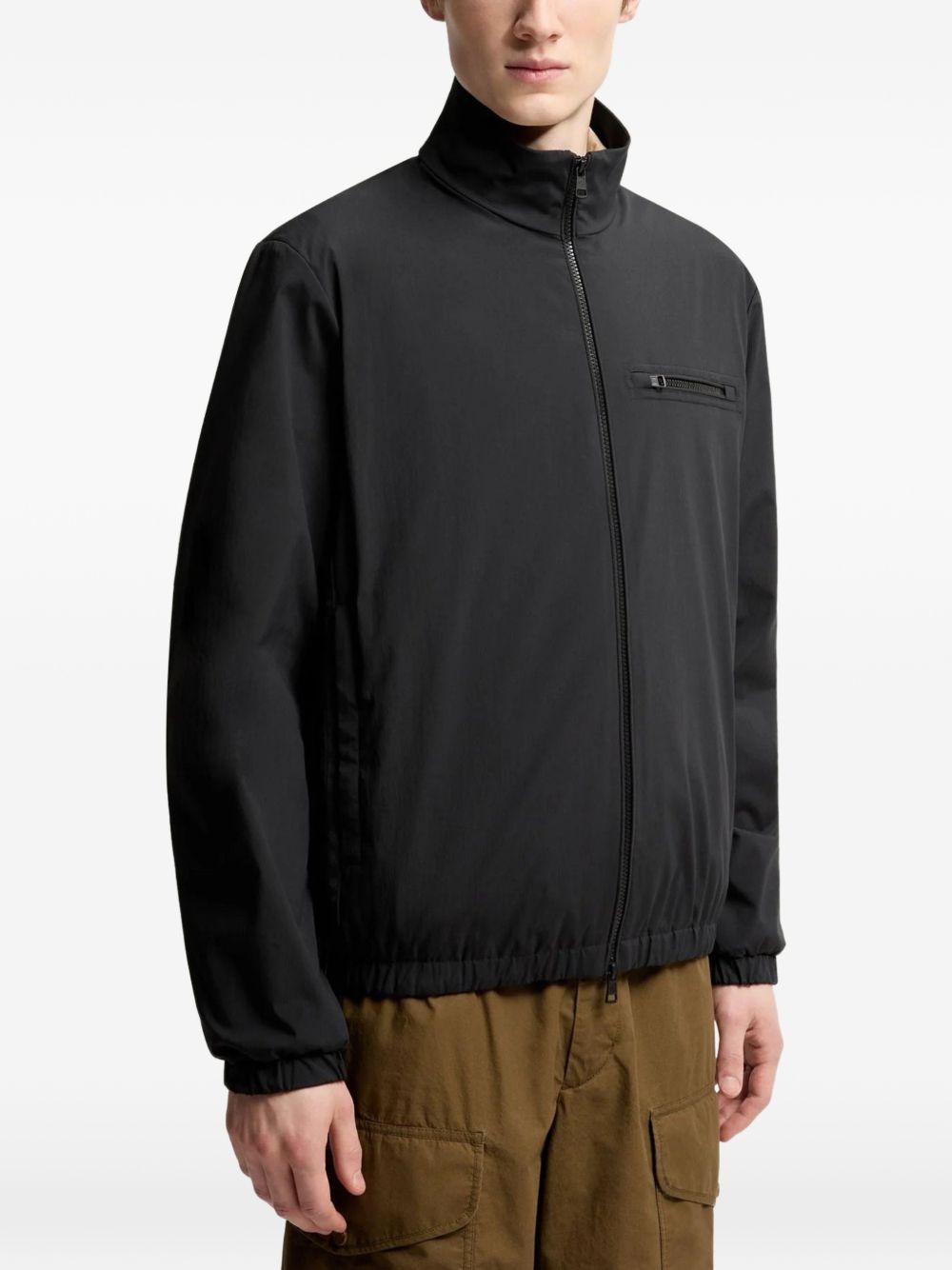 MONCLER Giacca Danby nera con zip e patch logo