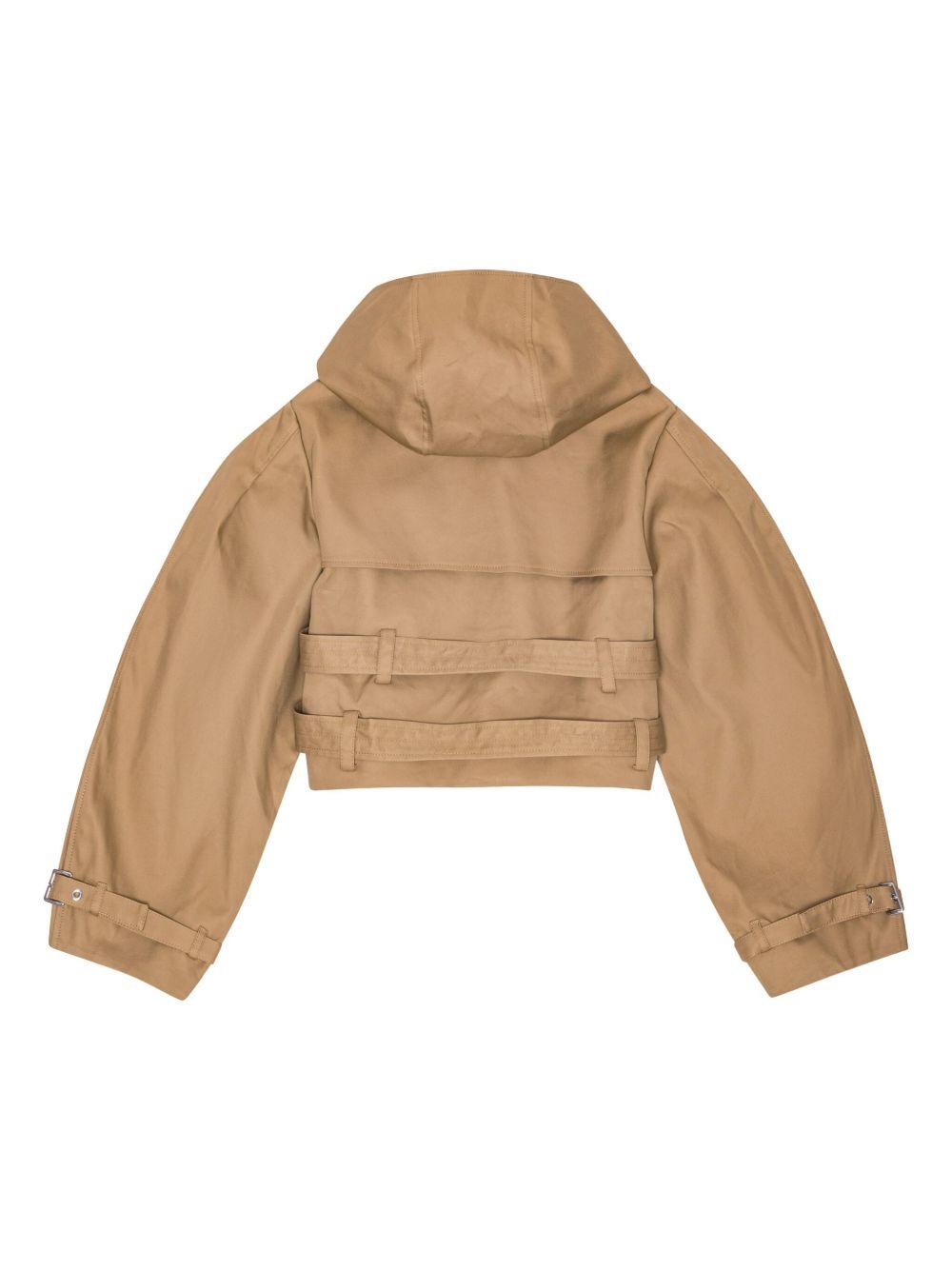 GANNI Trench corto beige doppiopetto