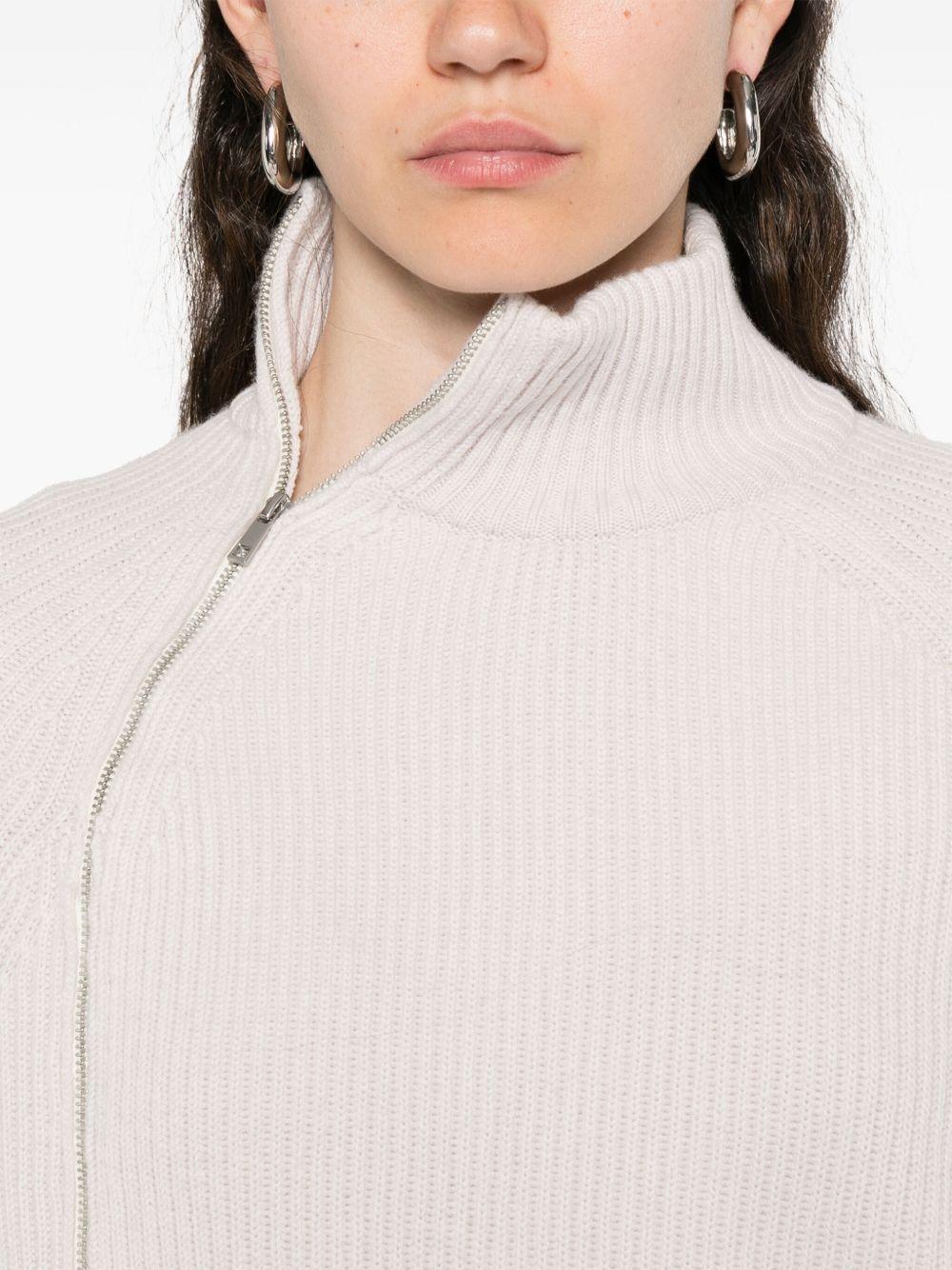 ALPHA STUDIO Blouson sportivo in lana e cashmere a coste