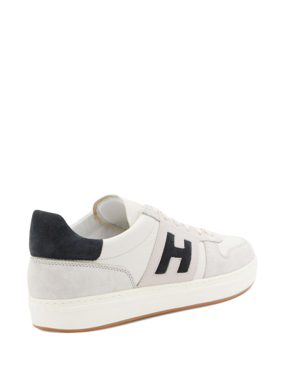 HOGAN Sneakers H-TV in pelle bianca/grigio/blu