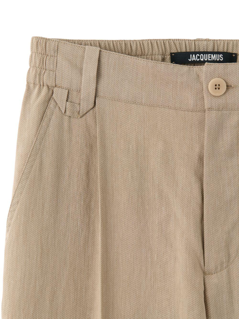 JACQUEMUS Pantaloni Croisière in cone beige con pinces