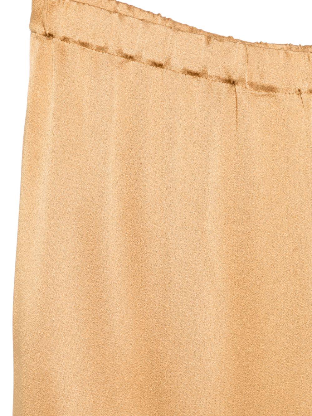 ANTONELLI Pantaloni morbidi Tiete giallo ocra con elastico in vita