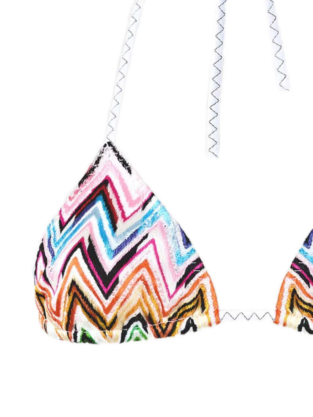MISSONI Bikini rosa/multicolore con motivo a zigzag