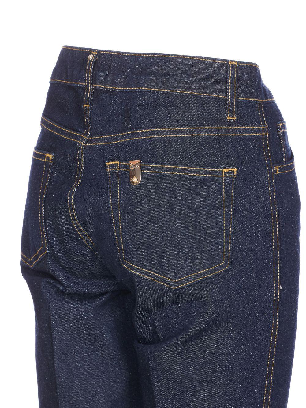 LIUJO Jeans lunghi blu scuro a gamba dritta