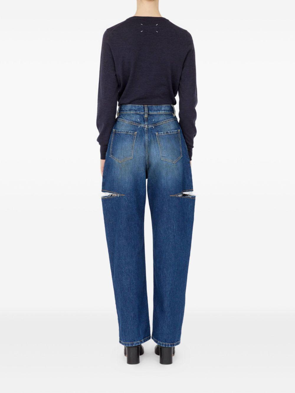 MAISON MARGIELA Jeans blu medio a vita alta
