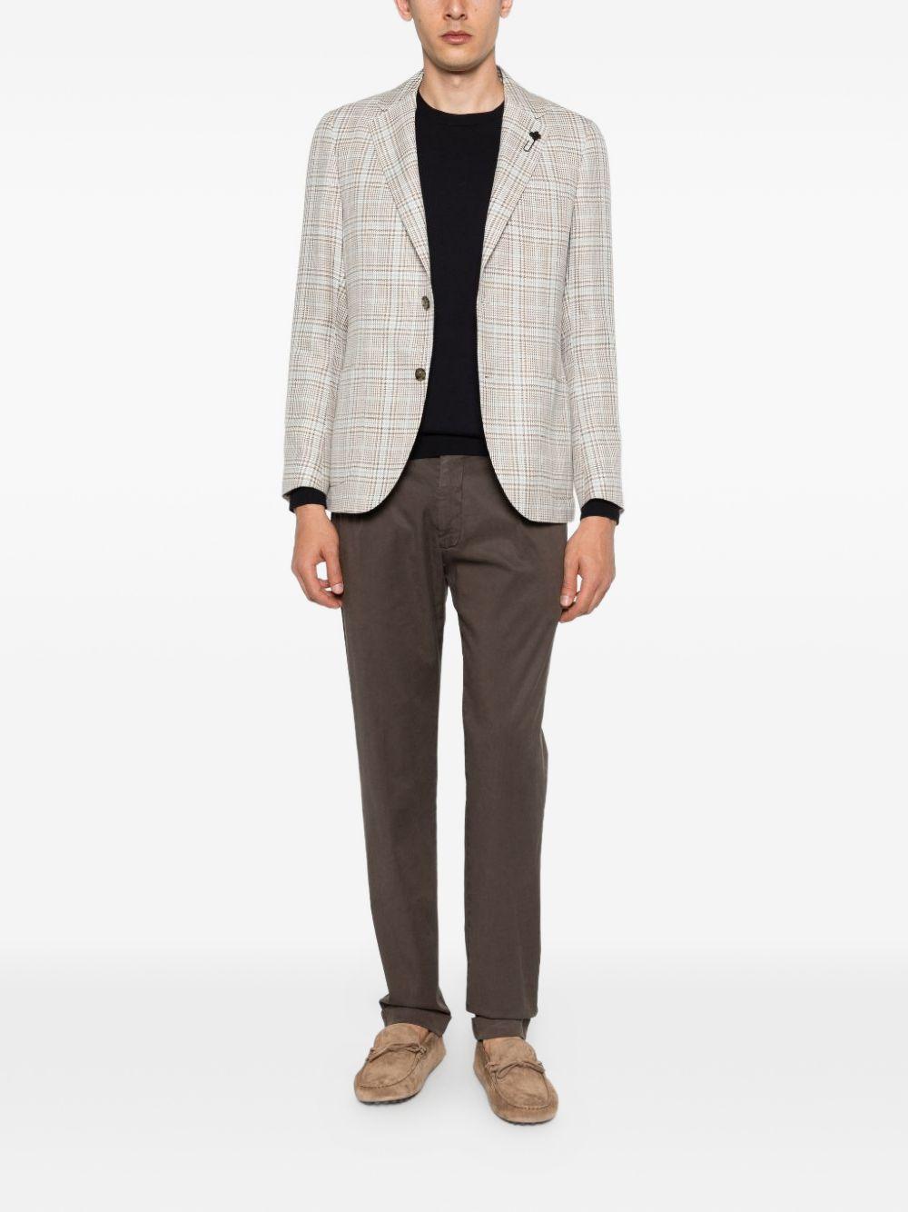 SCAGLIONE Maglia in seta e cotone blu navy girocollo