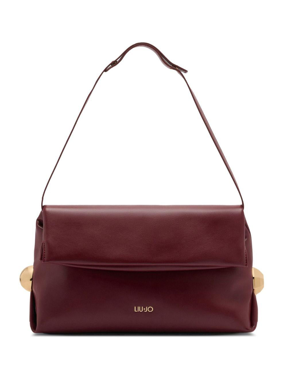 LIUJO Borsa bordeaux in ecopelle con logo
