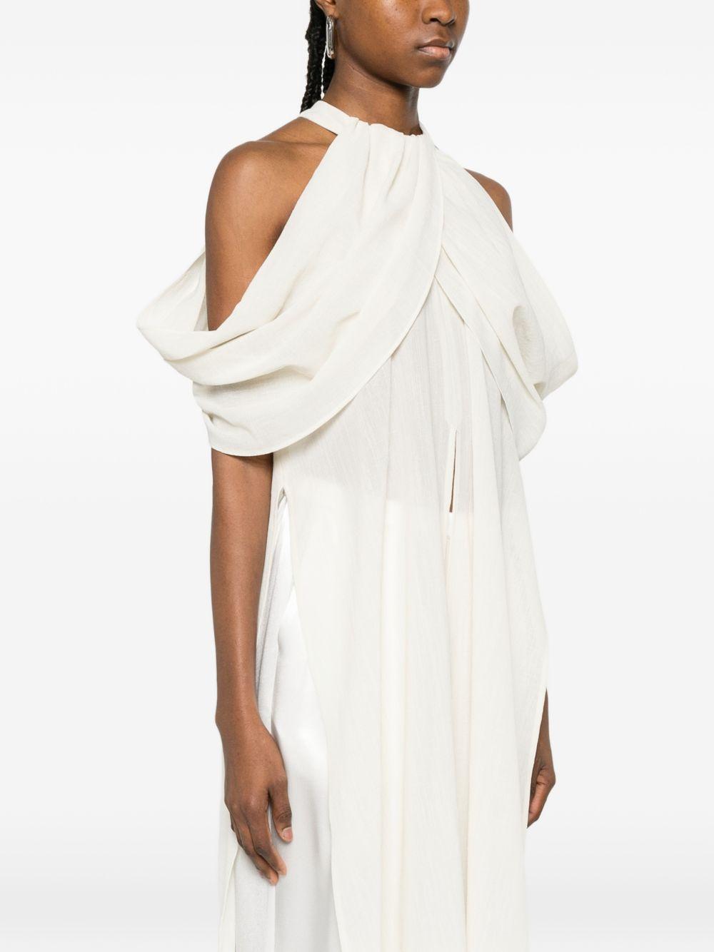 ELEH Top panna con volant