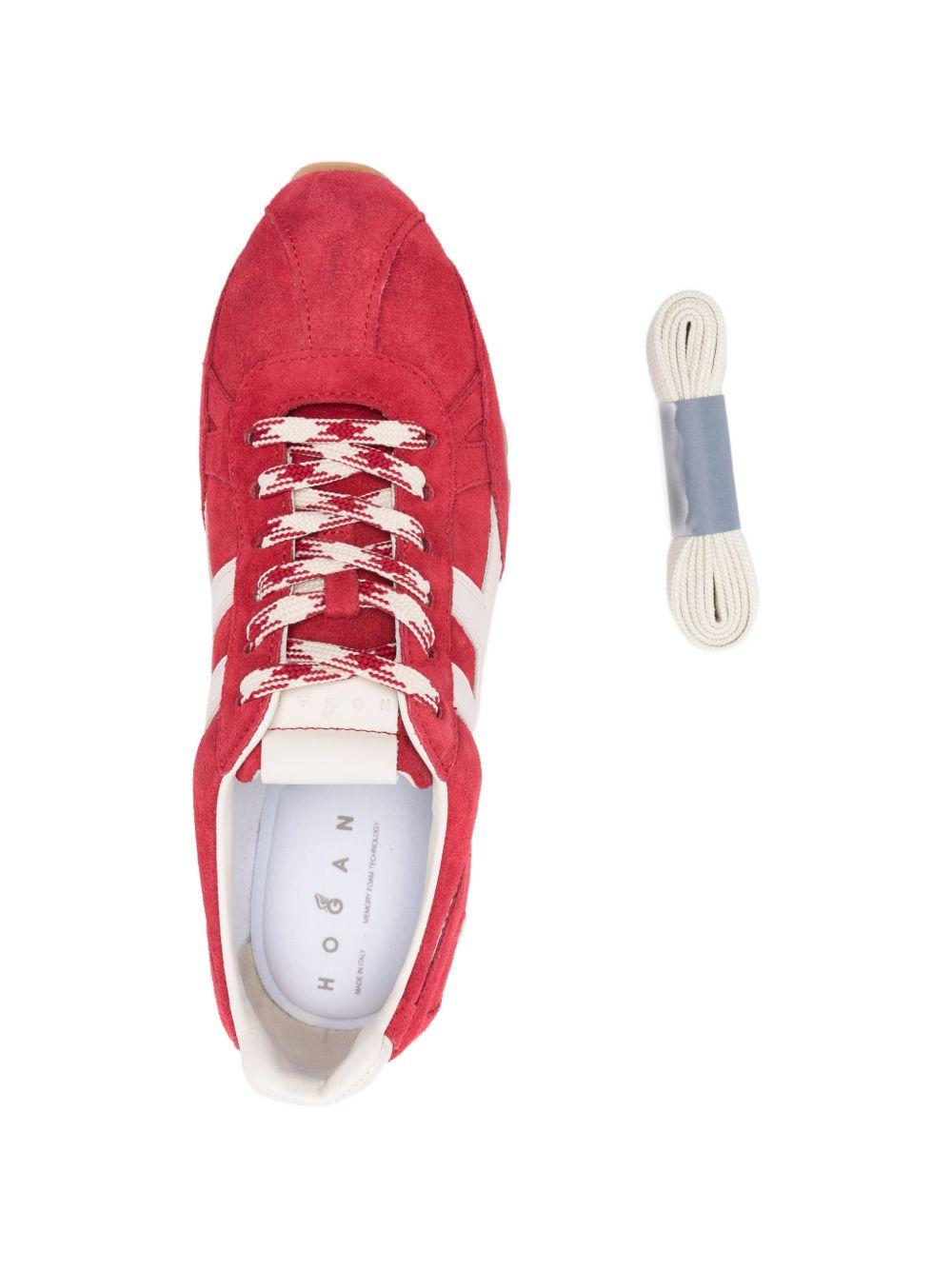 HOGAN Sneakers H701 in pelle scamosciata rossa