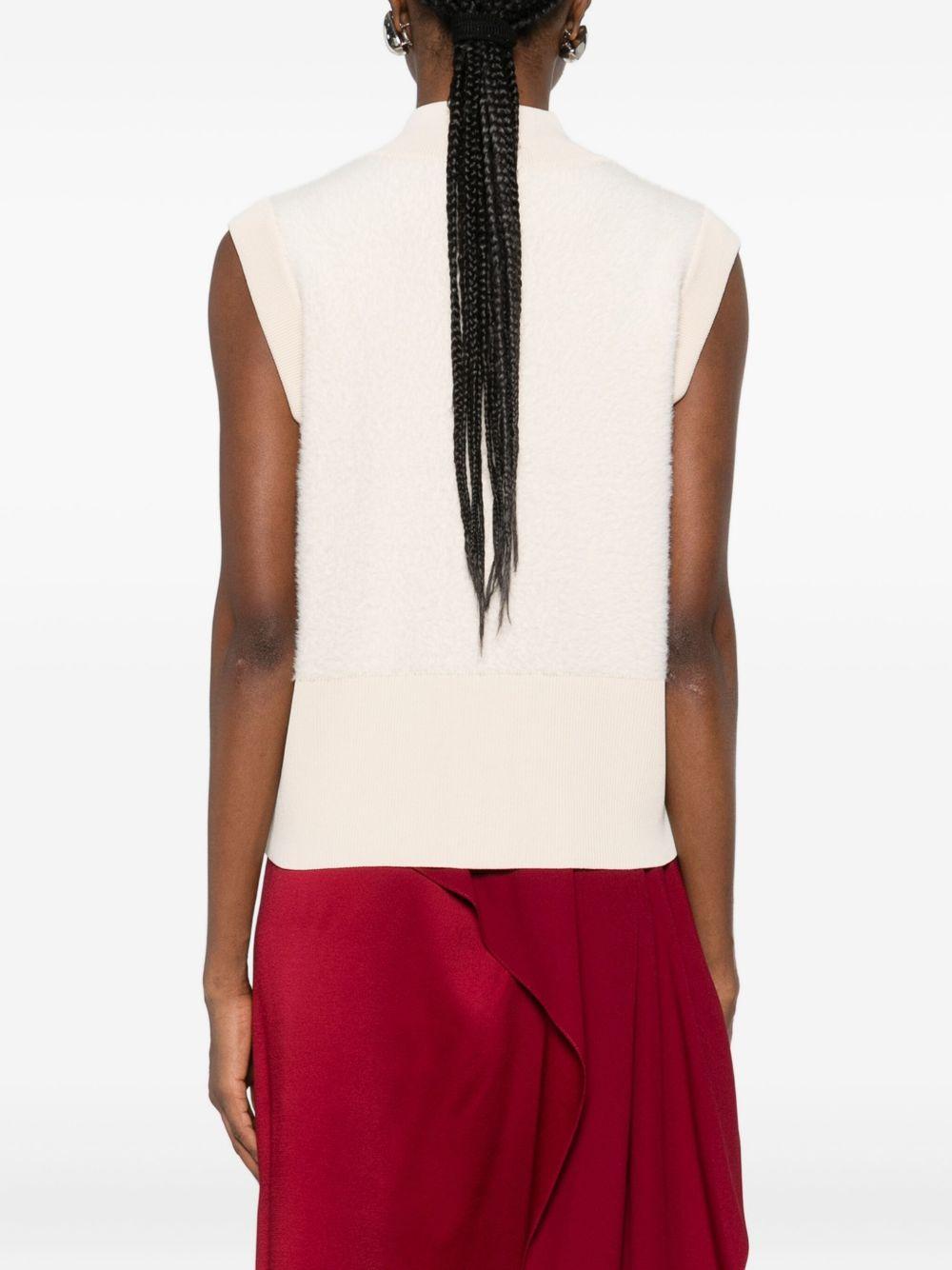 BLUGIRL Gilet ecru senza maniche