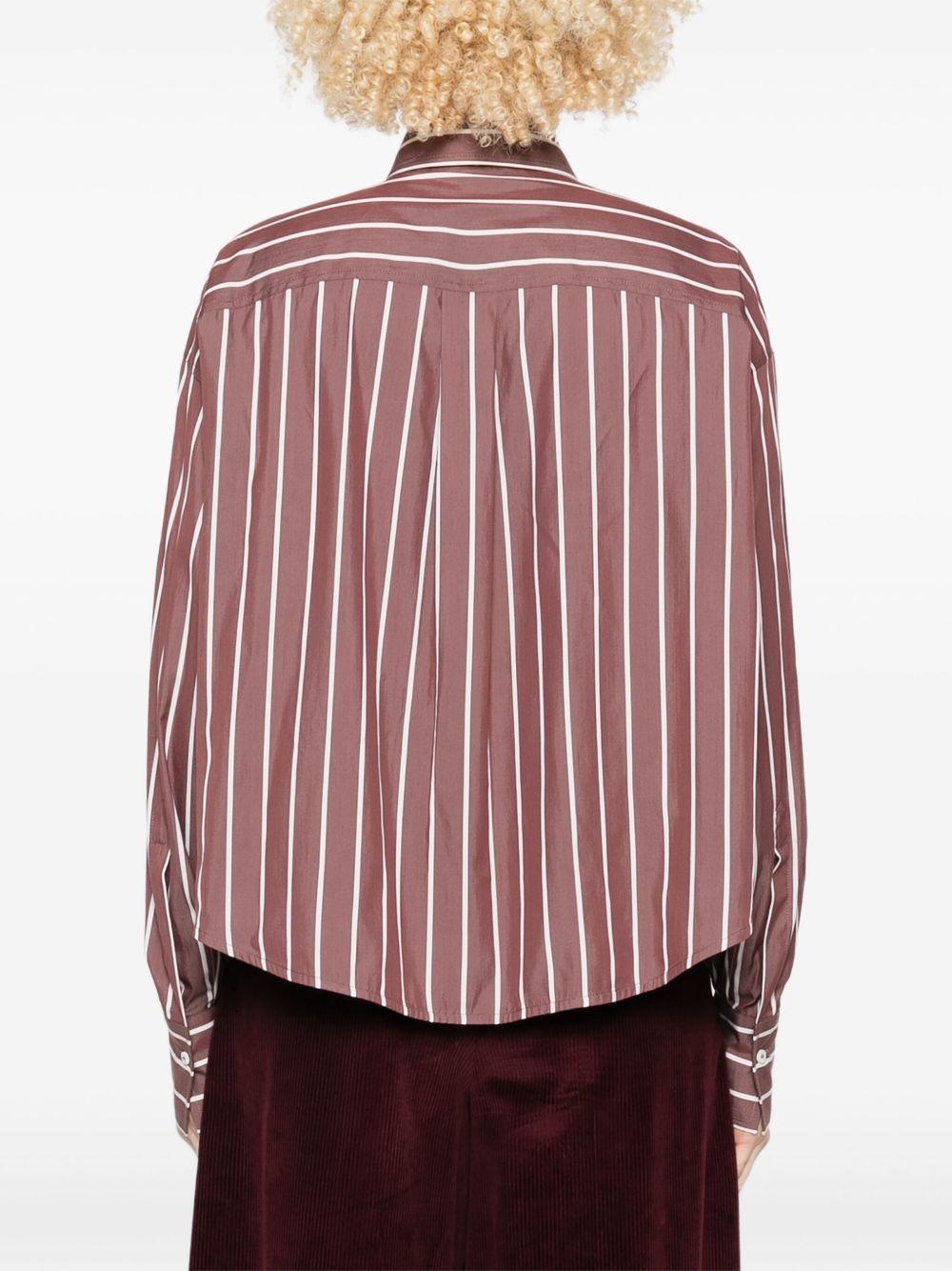 BRUNELLO CUCINELLI Camicia a righe con fiocco