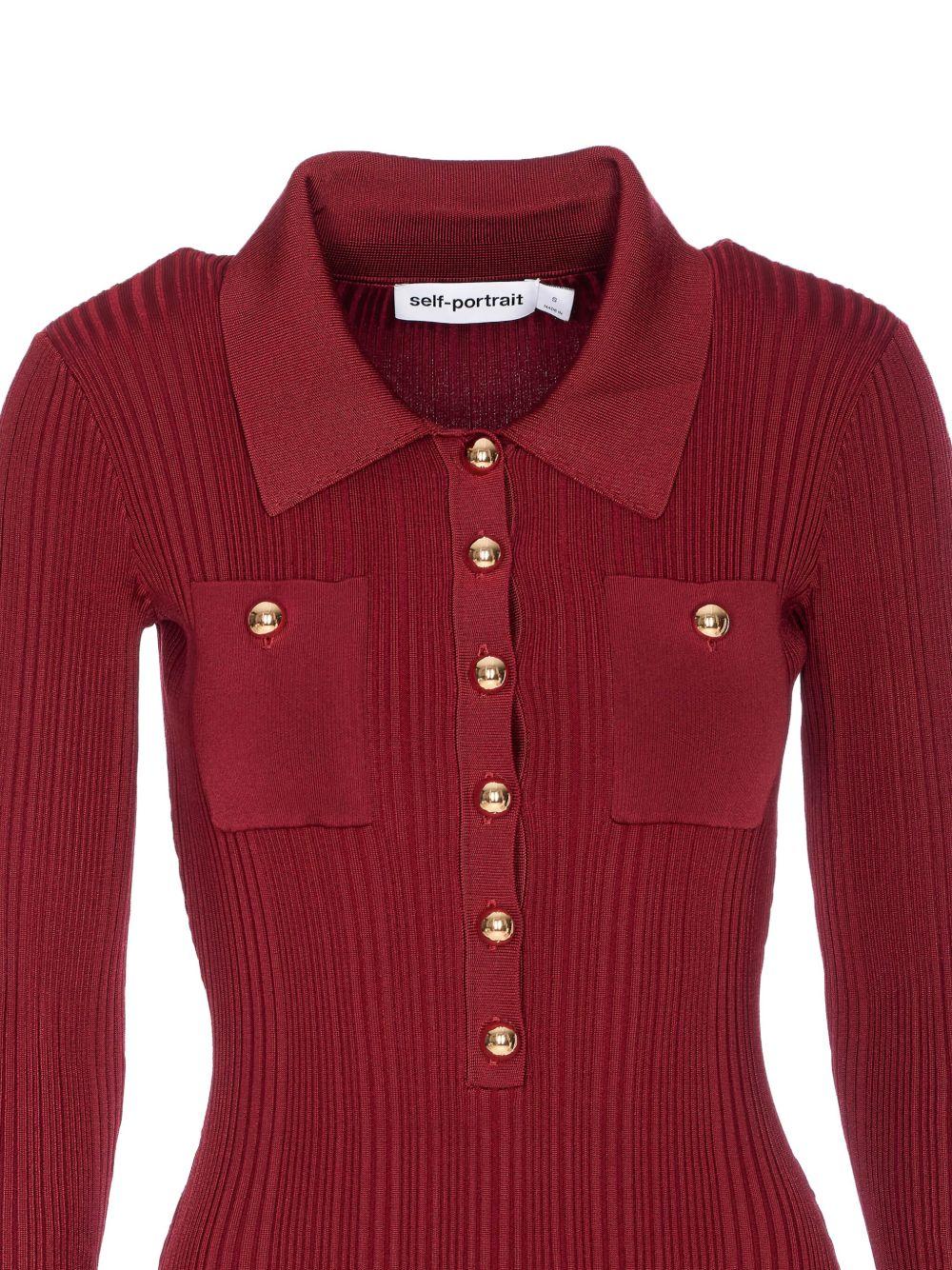 SELF PORTRAIT Abito midi a coste