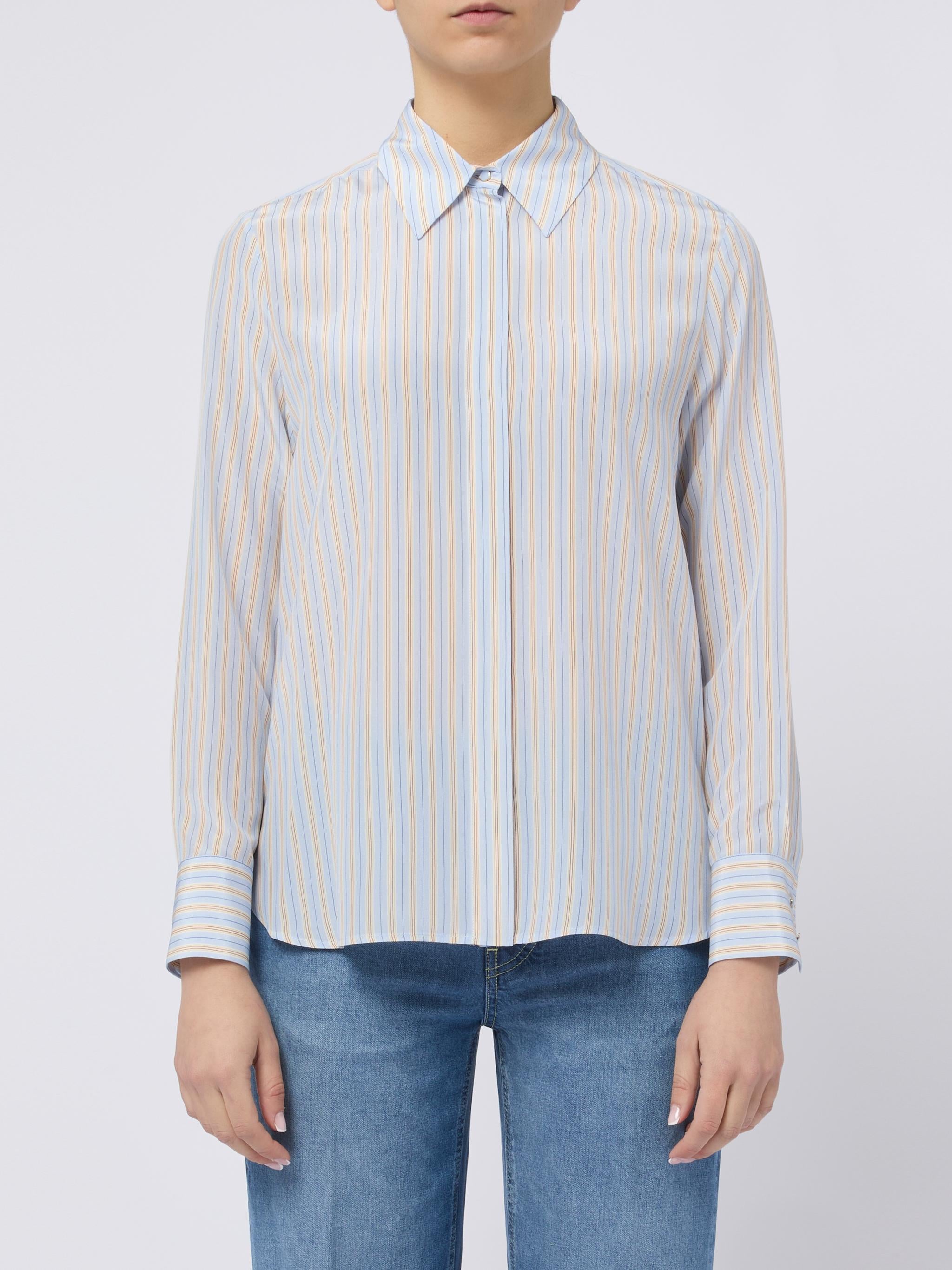 MAX MARA STUDIO Camicia Flirt a righe celeste