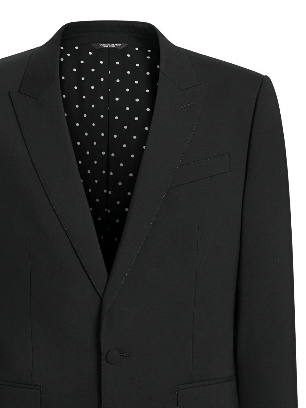 DOLCE e GABBANA Giacca monopetto in lana vergine nera