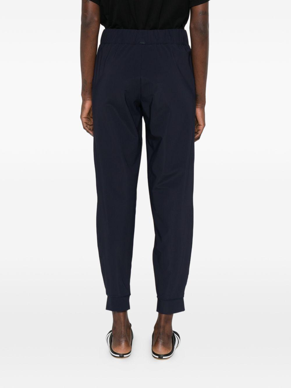 HERNO Pantaloni blu con elastico in vita