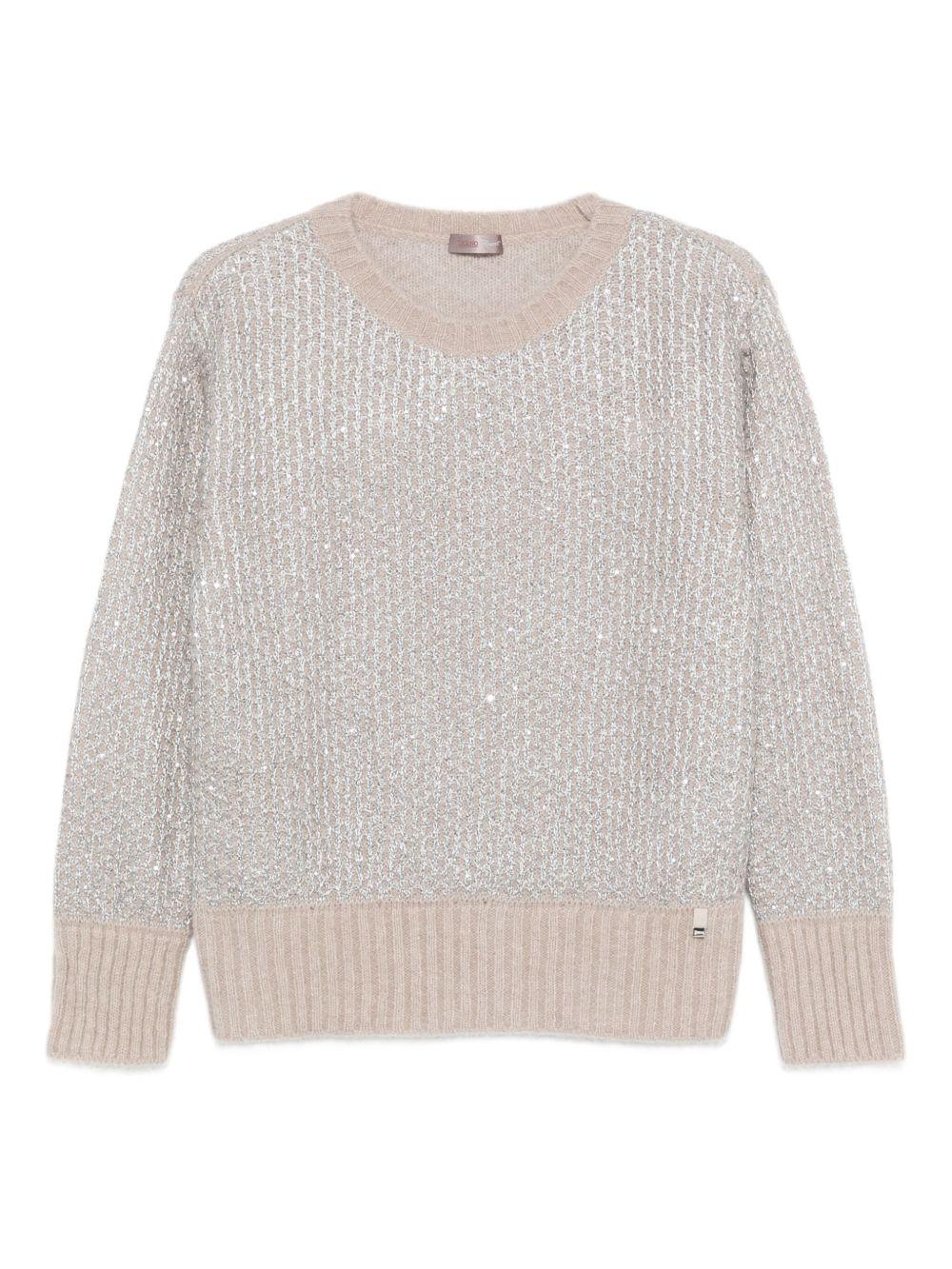 HERNO Maglione con effetto metallizzato