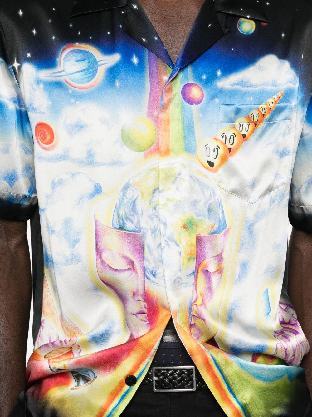 CASABLANCA Camicia con stampa grafica multicolore