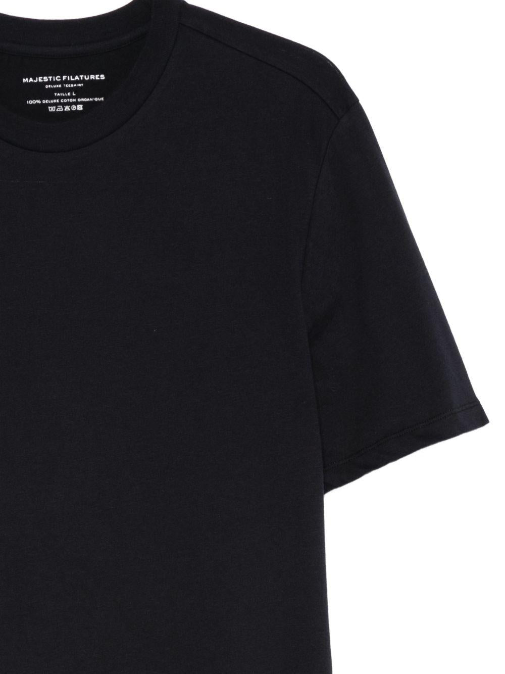 MAJESTIC FILATURES T-shirt in cotone nero