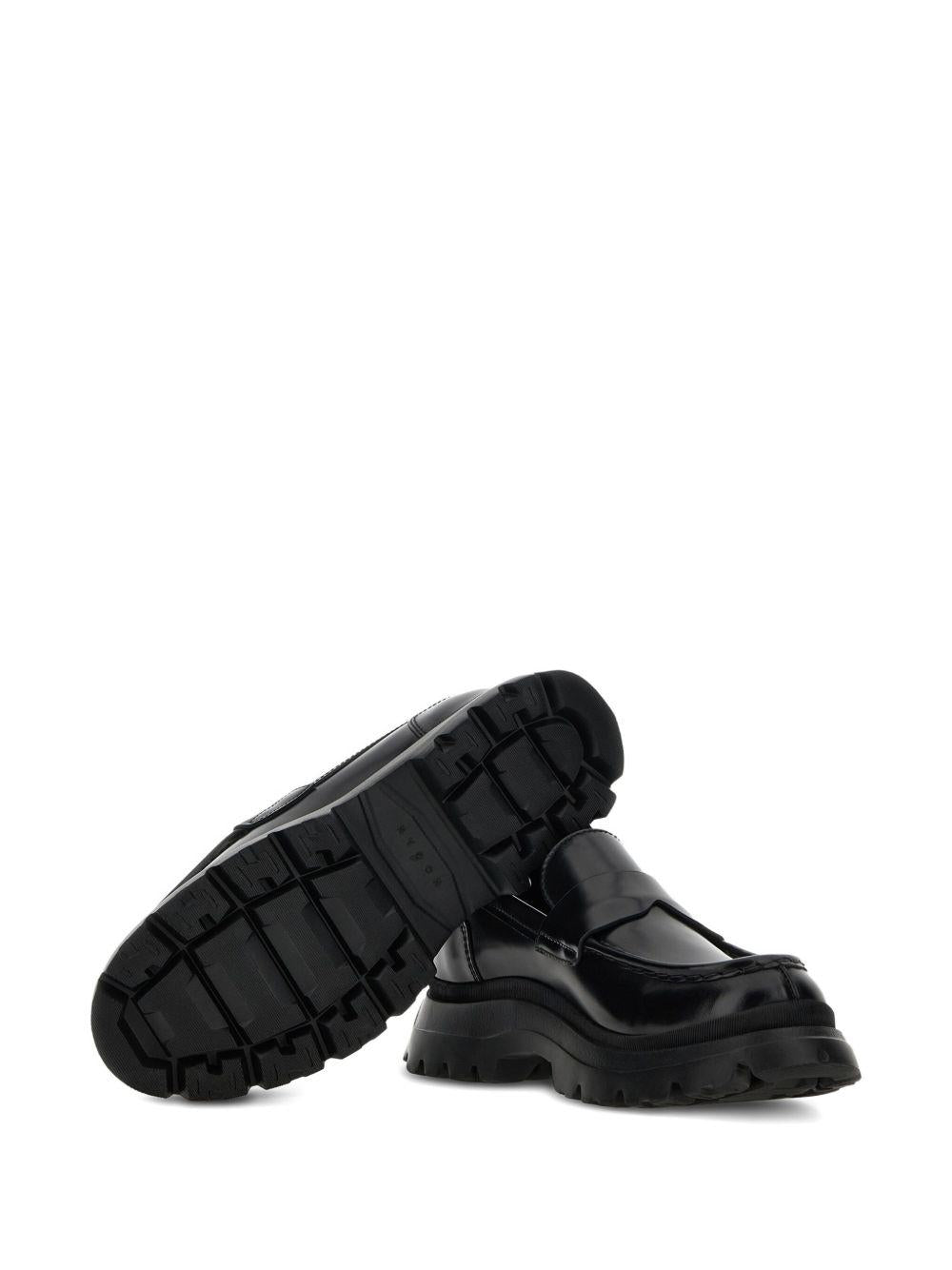 HOGAN H692 chunky loafers in black calf leather