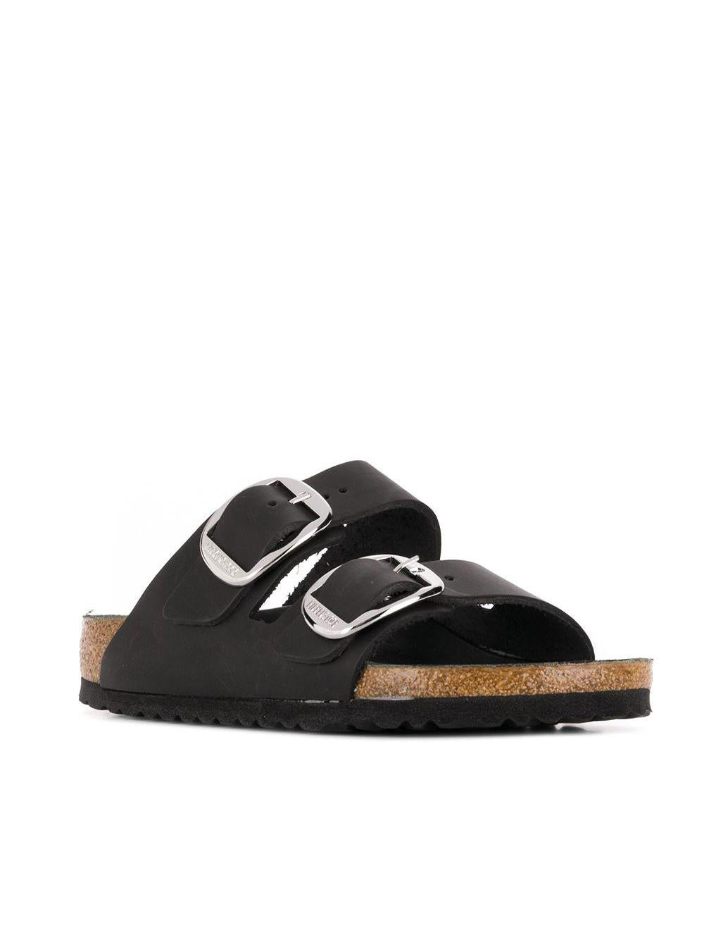 BIRKENSTOCK Ciabatta nera 'Arizona' con doppia fascia