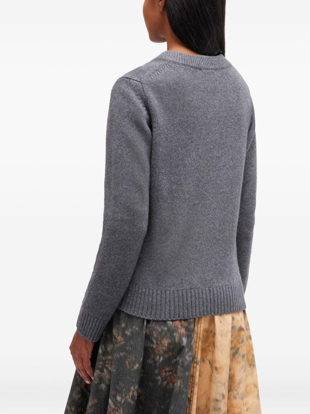 GANNI Cardigan Core Future grigio