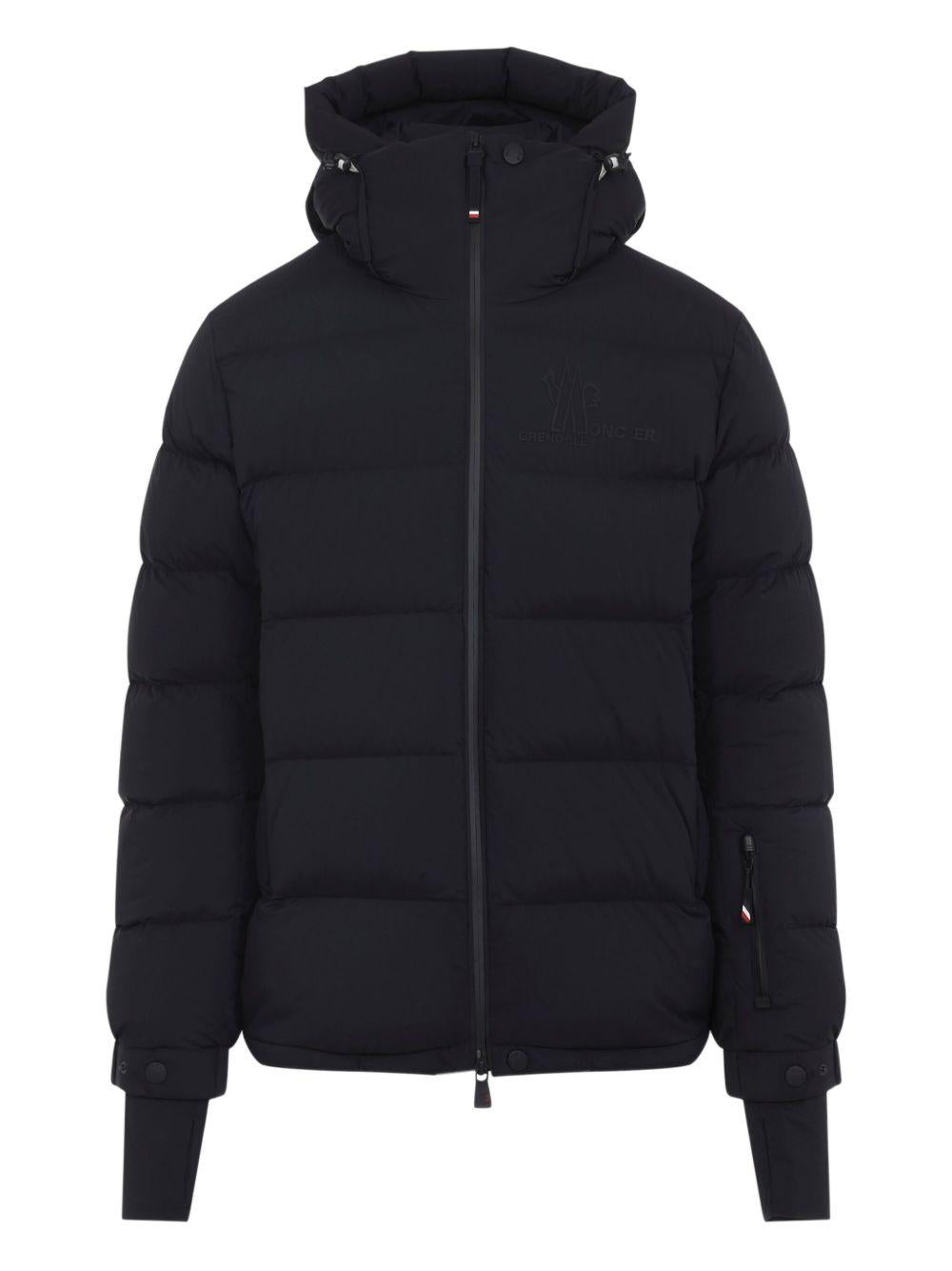 MONCLER GRENOBLE Piumino nero con cappuccio