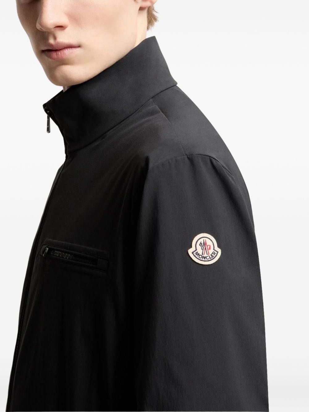 MONCLER Giacca Danby nera con zip e patch logo