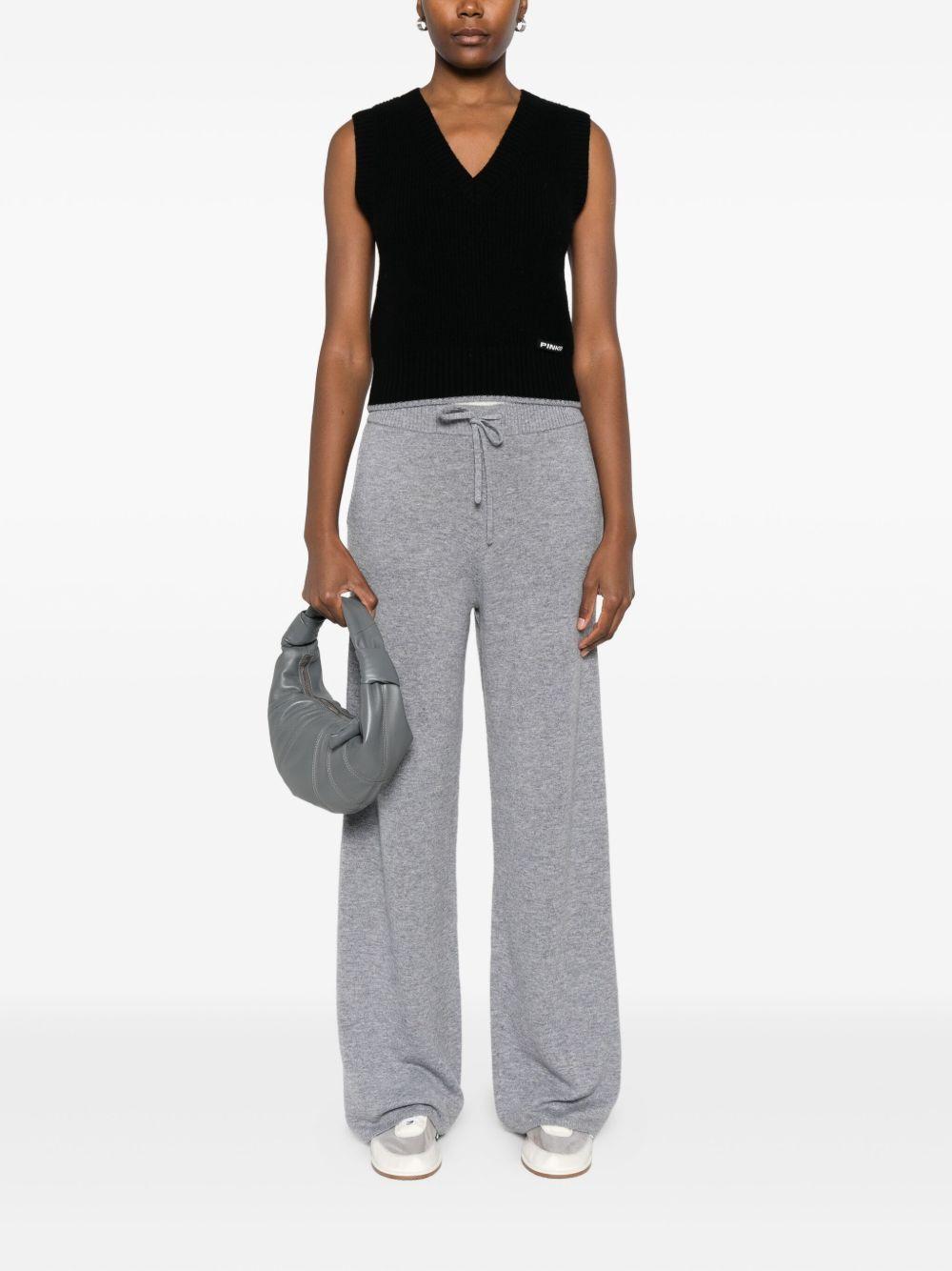 PINKO Gilet 'Stagnone' in lana e cashmere nero