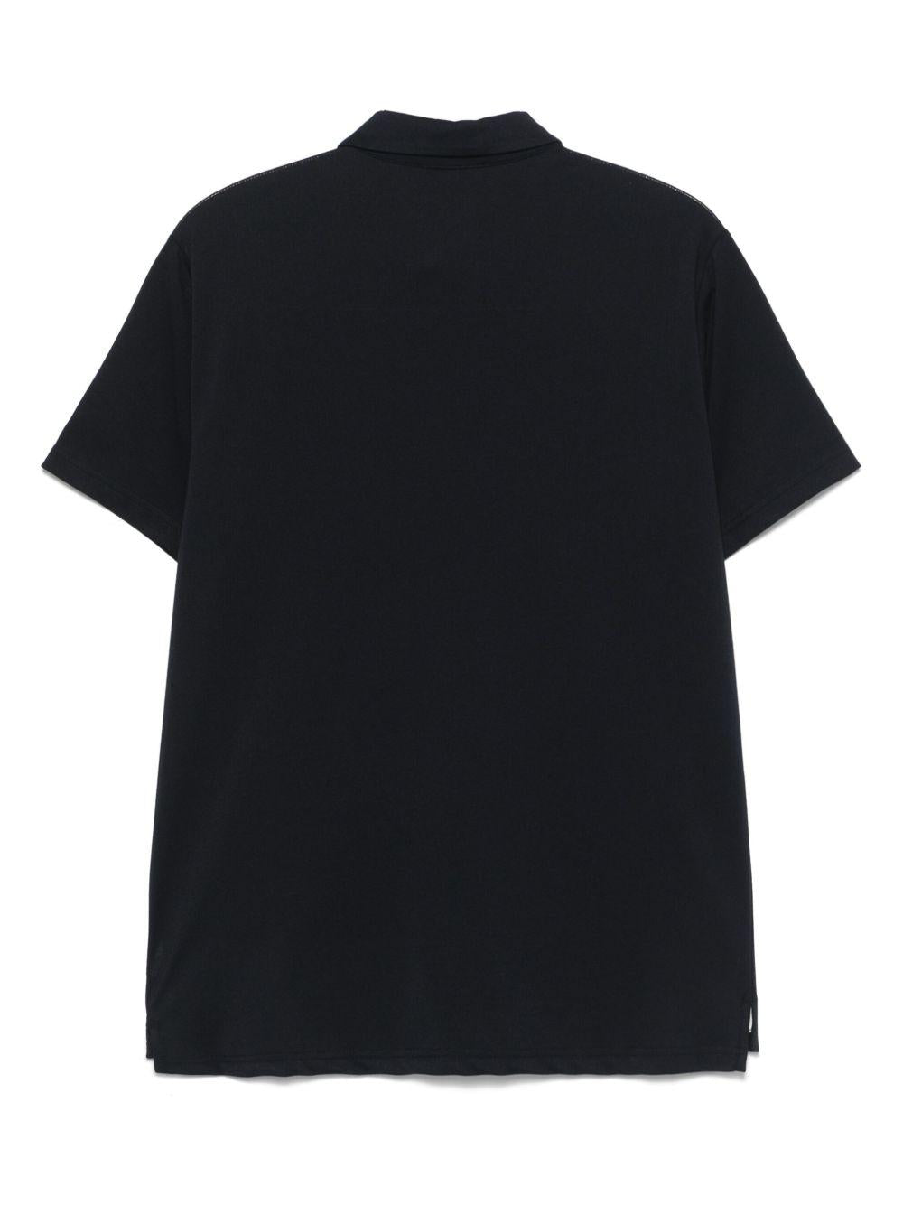 PEUTEREY Polo blu con logo a maniche corte